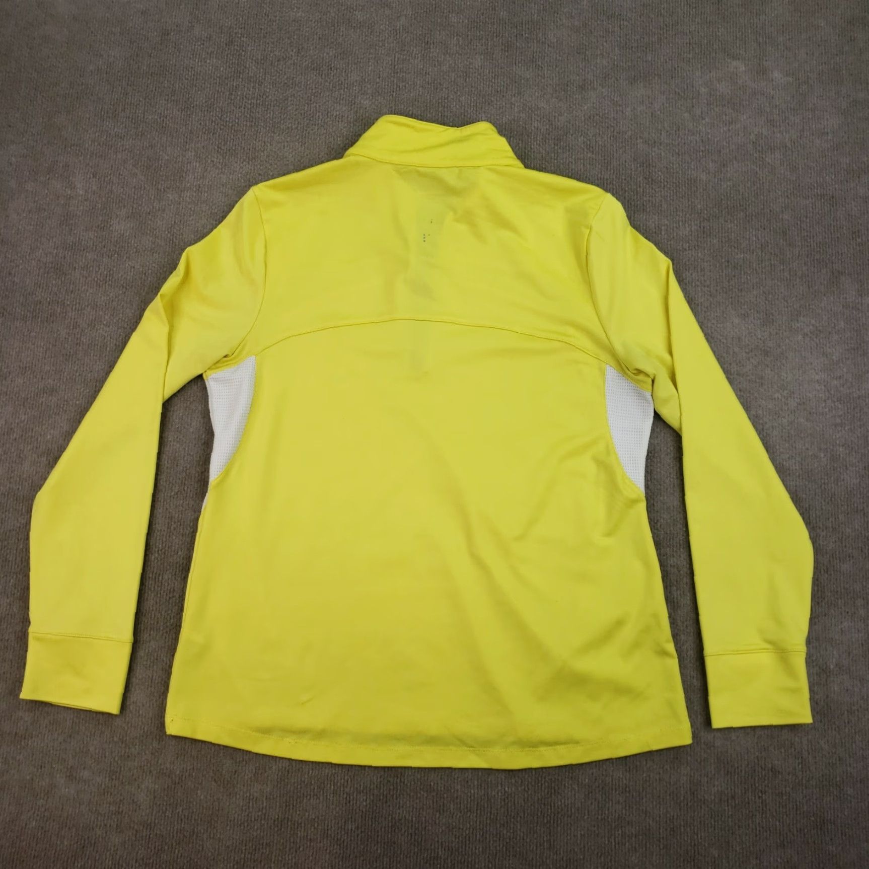 Izod IZOD Women's Yellow Mock Neck 1/4 Zip Pullover Sweatshirt Large Size L / US 10 / IT 46 - 6 Thumbnail