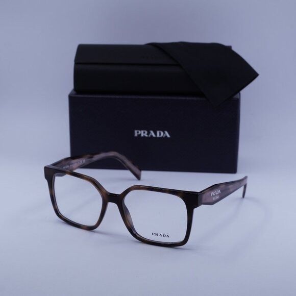 Prada Prada PRB03V 23A1O1 Eyeglasses Havana Muave 54mm Square Size ONE SIZE - 11 Thumbnail