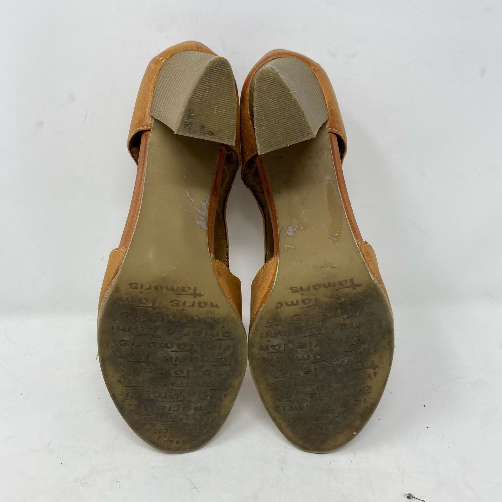 Other Tamaris Block Heels Sandals Brown Leather Womens Size 9.5 Size US 9.5 / IT 39.5 - 7 Thumbnail