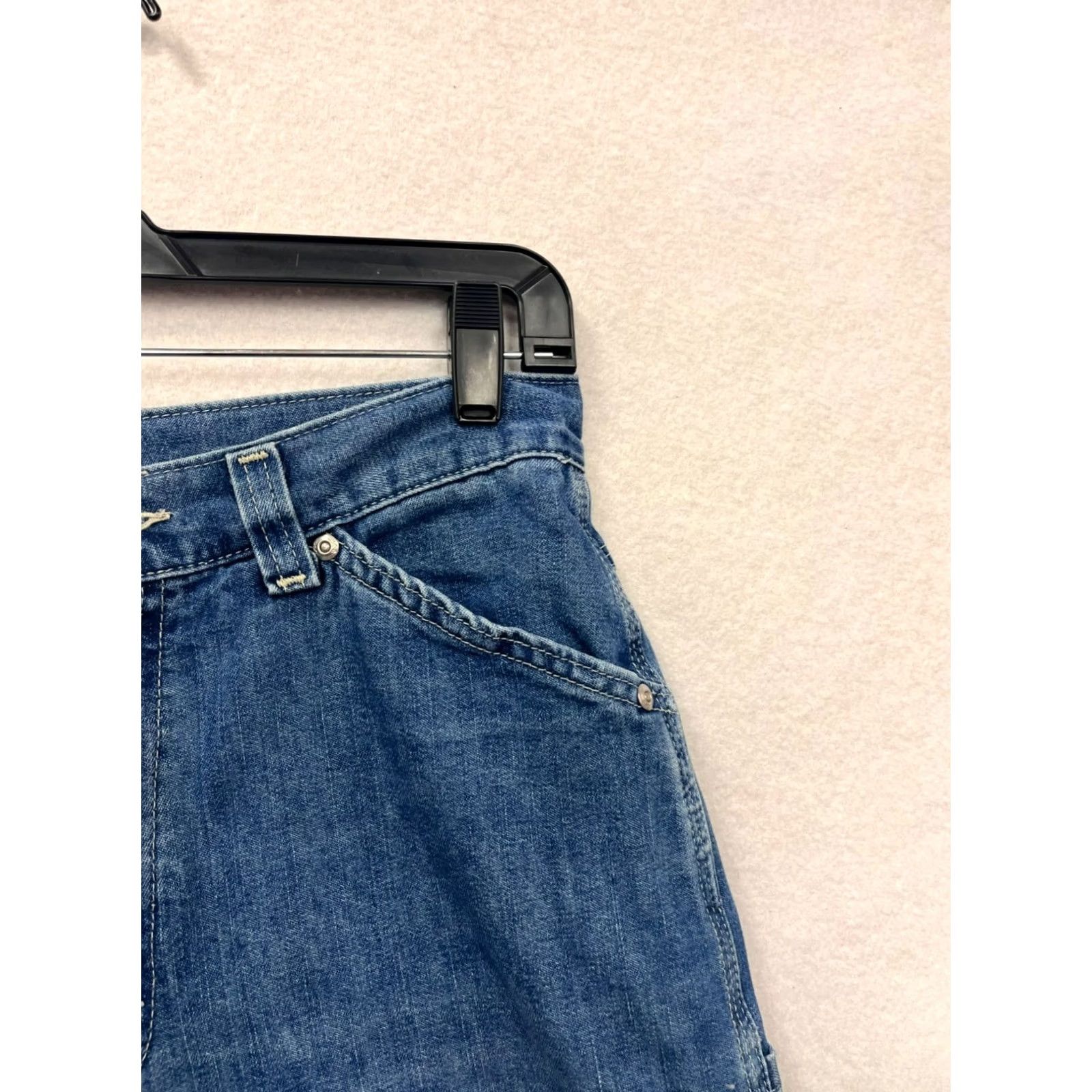 Lee VINTAGE Womens Lee Carpenter Style Crop Jeans 10 Blue Denim #6780 Size 32" / US 10 / IT 46 - 5 Thumbnail