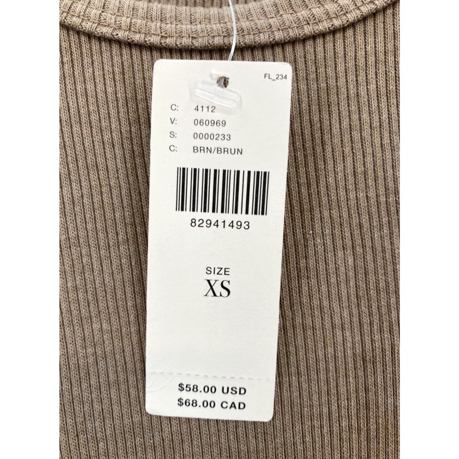Anthropologie T.La Anthropologie Ribbed Ruffle Sleeve Top Women's XS Beige Knit Round Neck NWT Shirt Size XS / US 0-2 / IT 36-38 - 5 Thumbnail