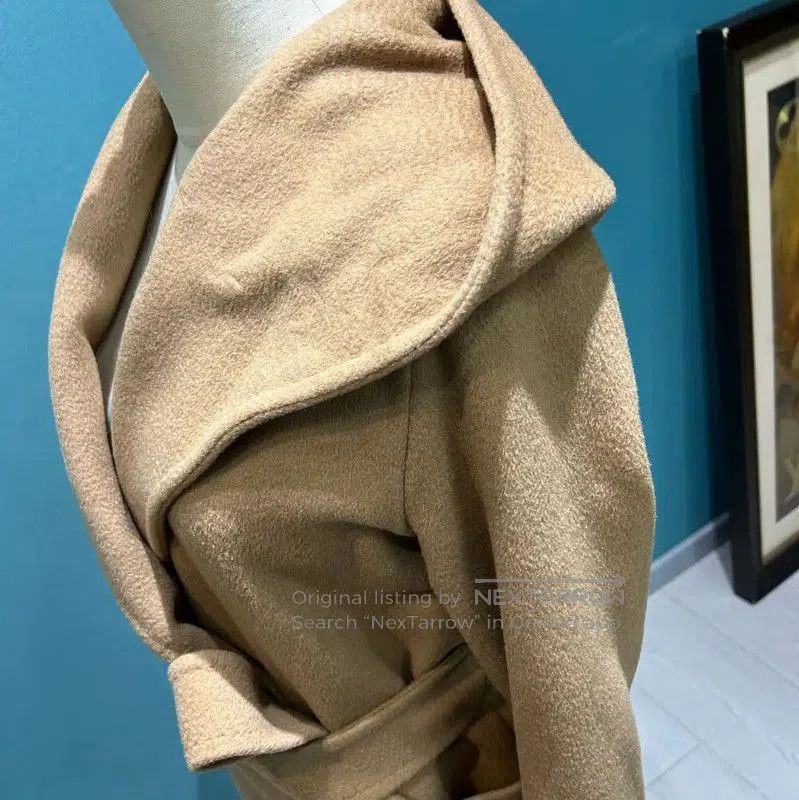 Max Mara MaxMara Brown Alpaca Wool Coat for Women . Size S / US 4 / IT 40 - 4 Thumbnail