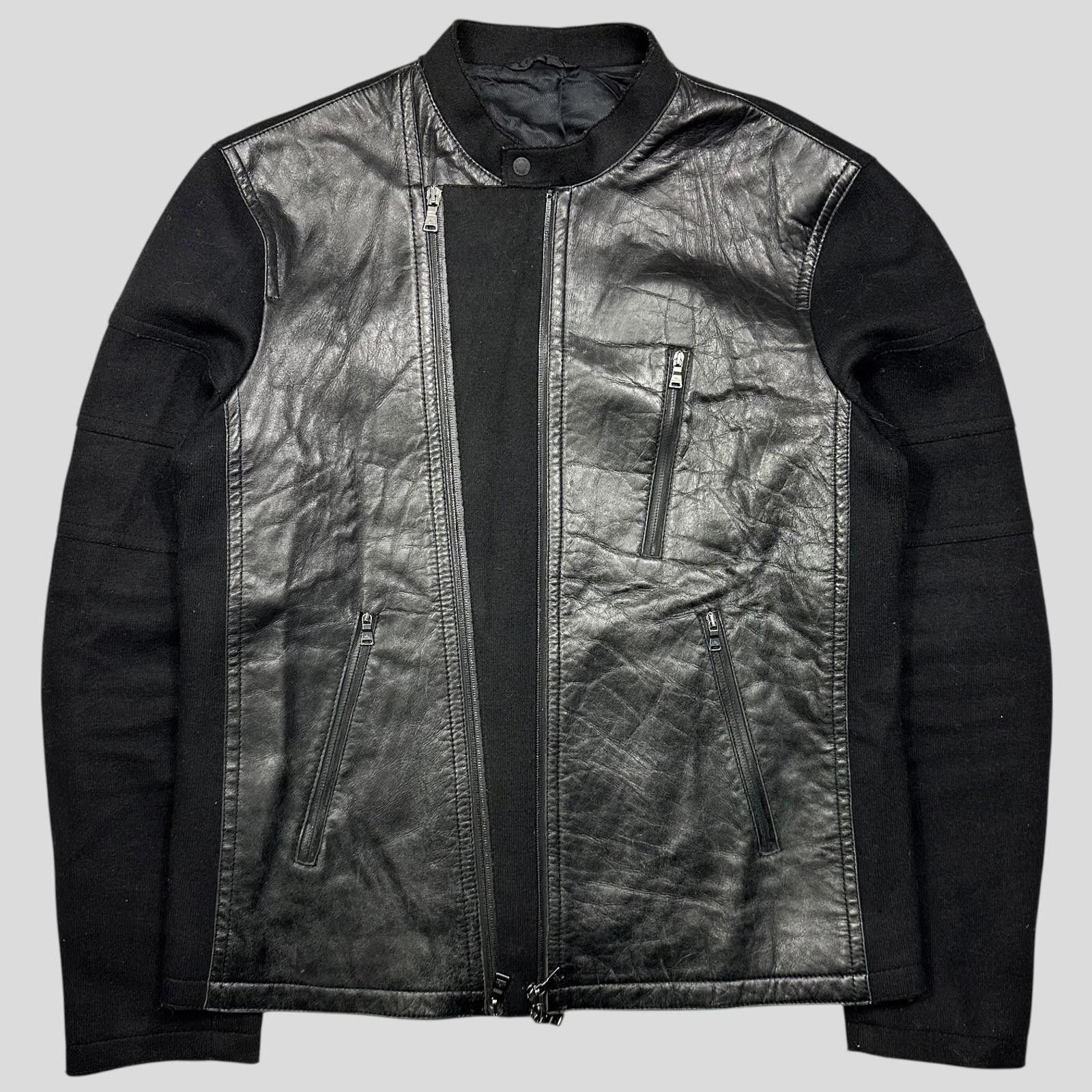 Neil Barrett Neil Barrett 00’s Leather + Wool Modular Zip Biker Jacket M Size US M / EU 48-50 / 2 - 2 Thumbnail