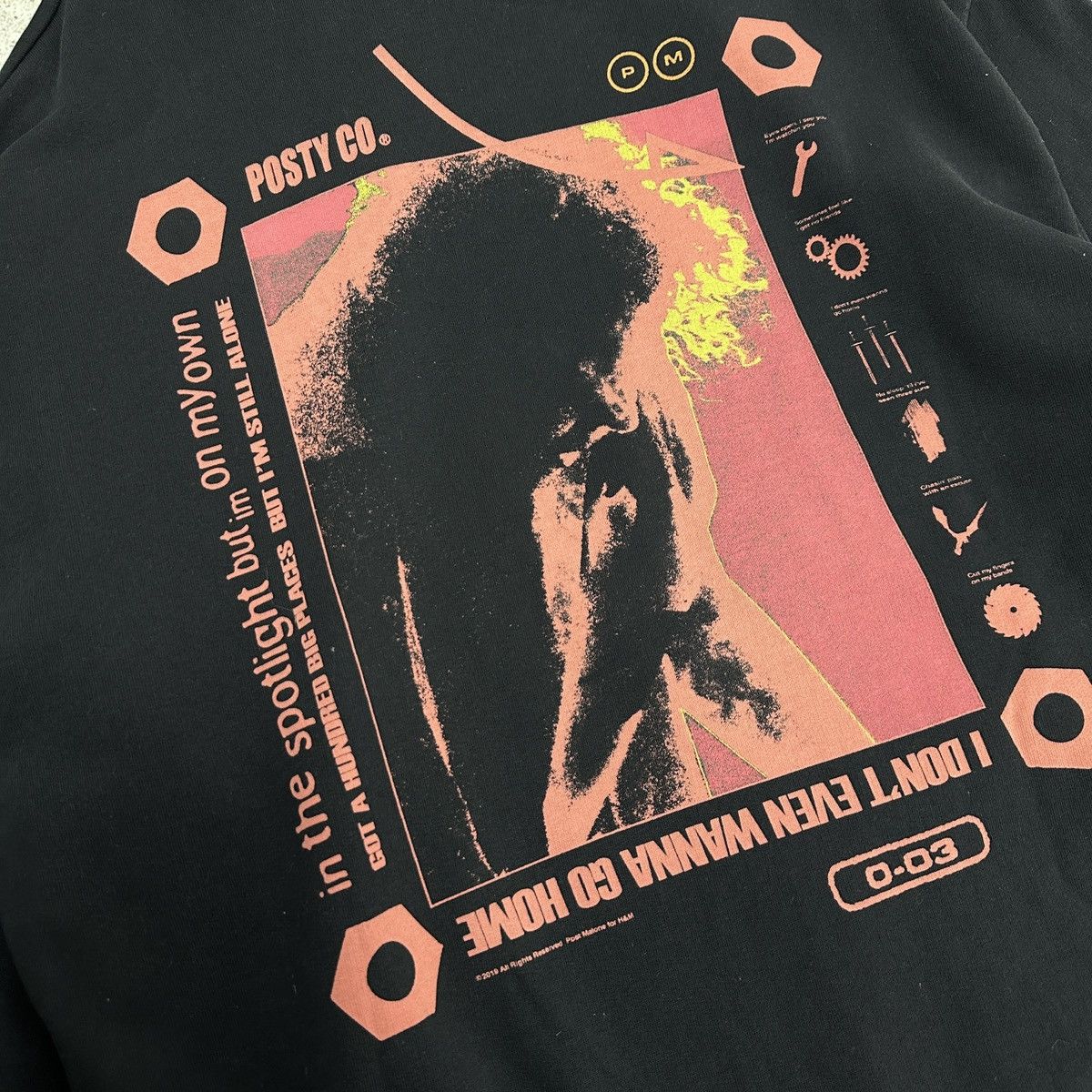Rap Tees Post Malone Posty Co x H&M tour hoodie 2019 rap y2k hype og Size US XL / EU 56 / 4 - 5 Thumbnail