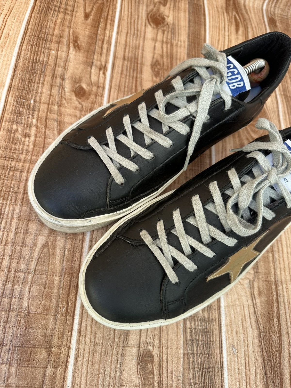 Golden Goose Golden Goose GGDB High Star Black Silver Low Top Sneakers Size US 9 / EU 42 - 7 Thumbnail