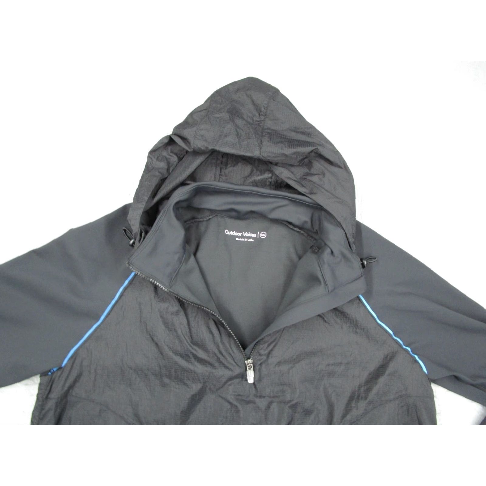 Outdoor Voices Outdoor Voices Jacket Women 2XL Black Hooded Half Zip Windbreaker Athletic Warm Weather Running Gym Training Size XXL / US 16-18 / IT 52-54 - 2 Thumbnail