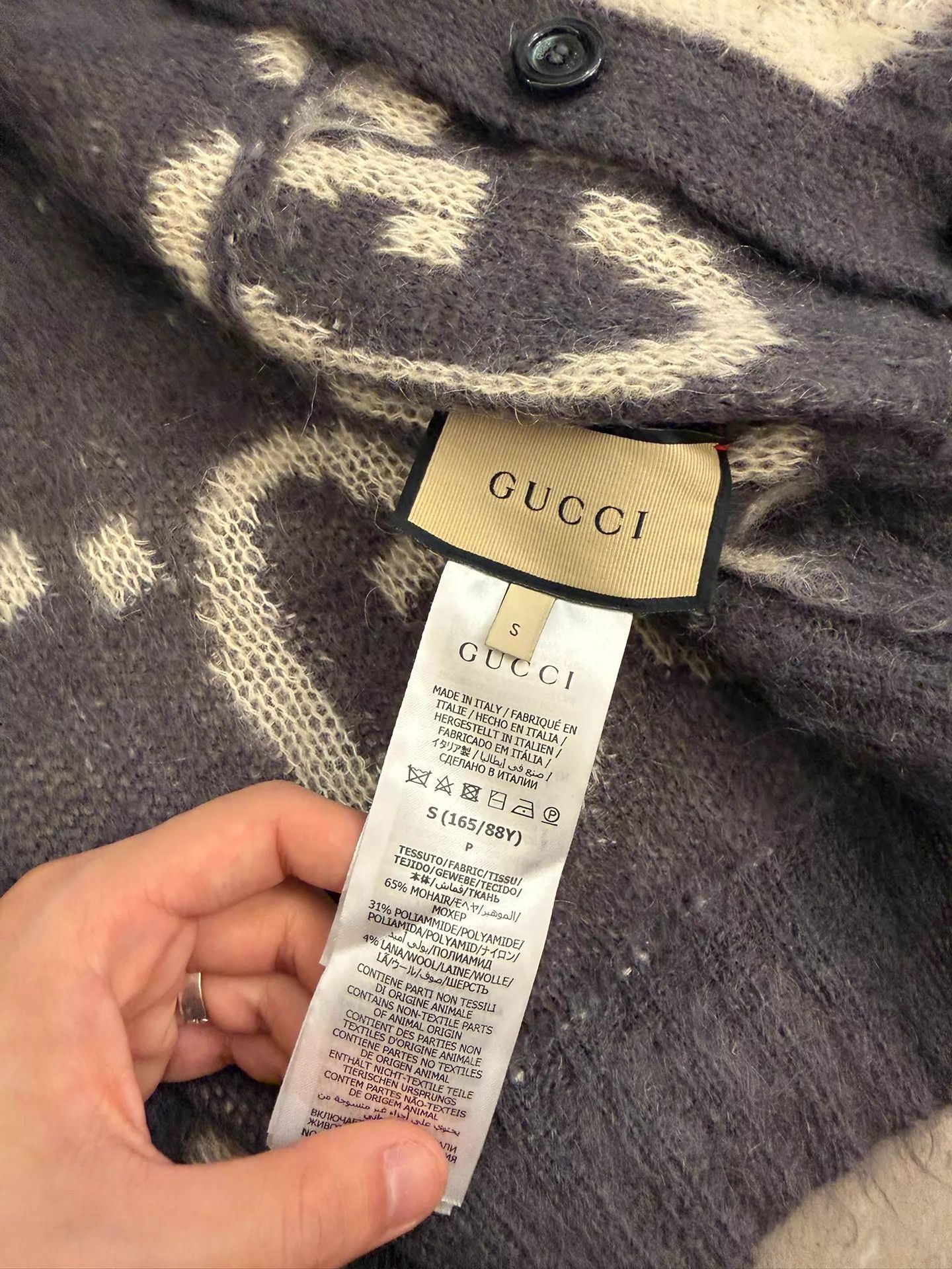 Gucci Gucci Mohair All-Over Print Cardigan Women's S Size S / US 4 / IT 40 - 6 Thumbnail