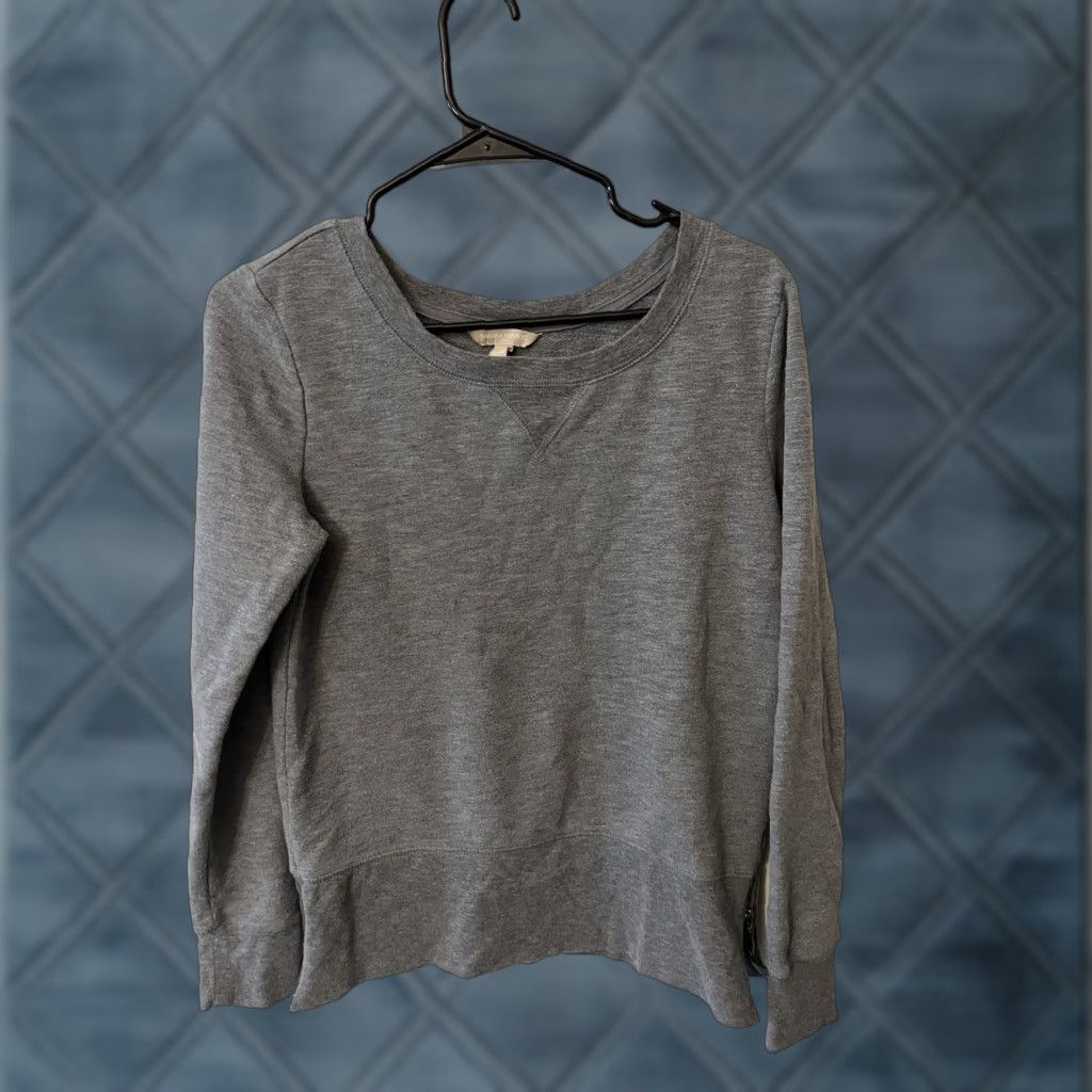 Banana Republic Banana Republic Solid Gray Sweater Women’s Small Size Cable-Knit Pullover, Cotton Blend, Nylon, Viscose, Long Sleeve, Regular Adult Women Size S / US 4 / IT 40 - 1 Thumbnail