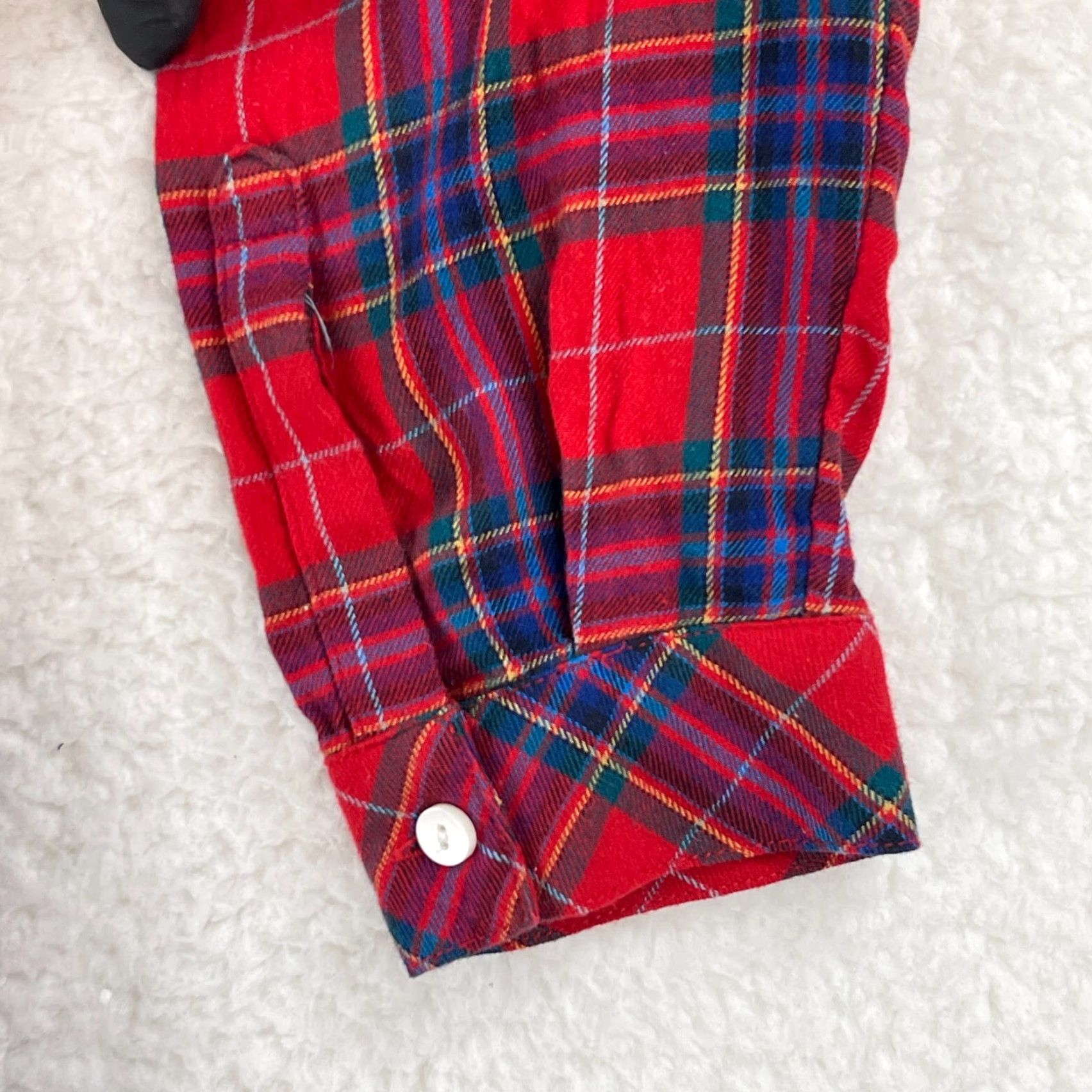 J. Jill J. Jill Red Plaid Button-Up Flannel Shirt Womens Medium Long Sleeve Casual Shirt Size M / US 6-8 / IT 42-44 - 6 Thumbnail