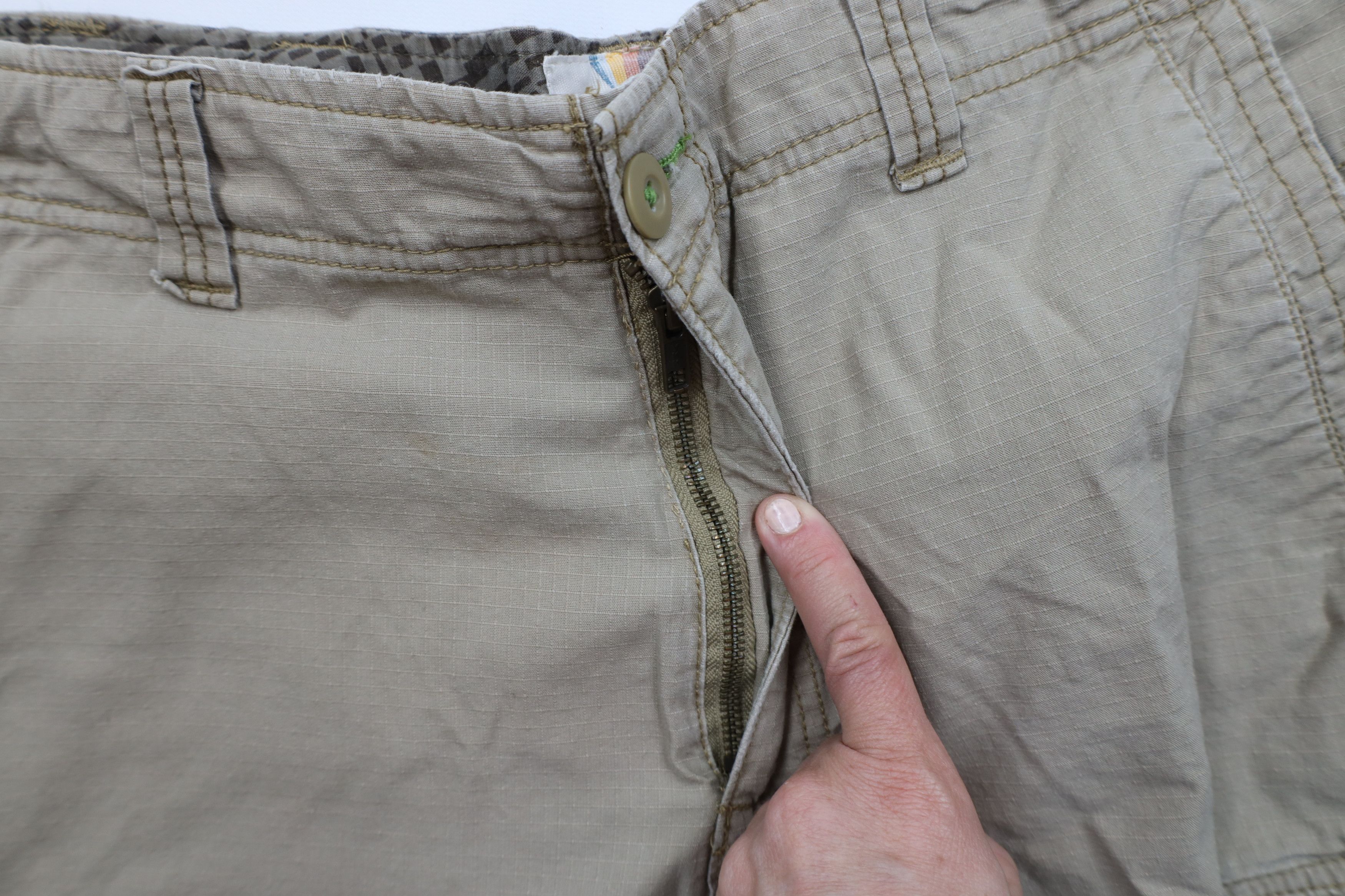 Ocean Pacific × Vintage Vintage 90s Y2K Ocean Pacific OP Ripstop Cargo Shorts Beige Size US 40 / EU 56 - 8 Thumbnail