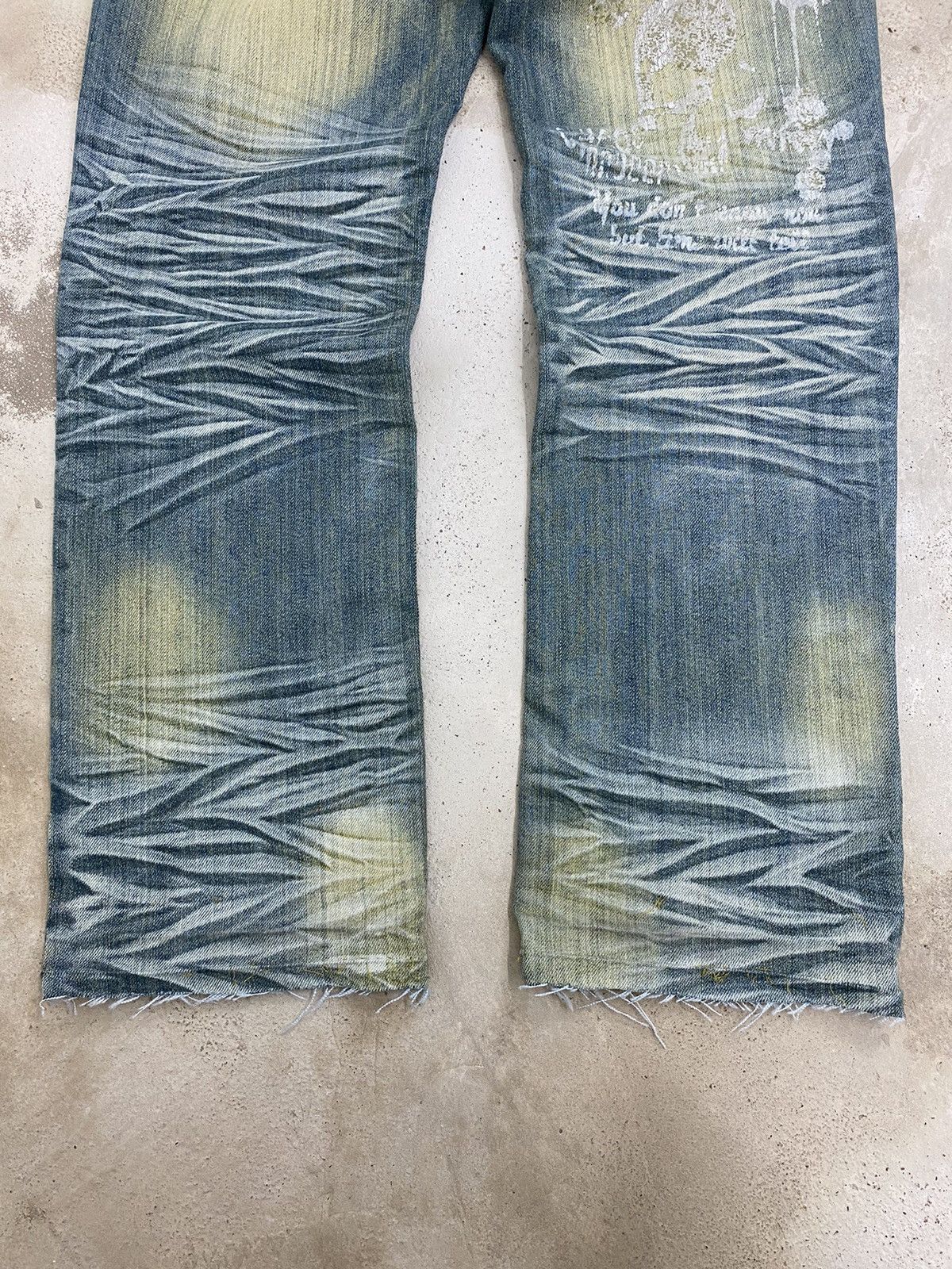 If Six Was Nine × Le Grande Bleu (L.G.B.) Asm Jean Japan Art Of Whisker Wax Honeycomb Patchwork Size US 31 - 15 Thumbnail