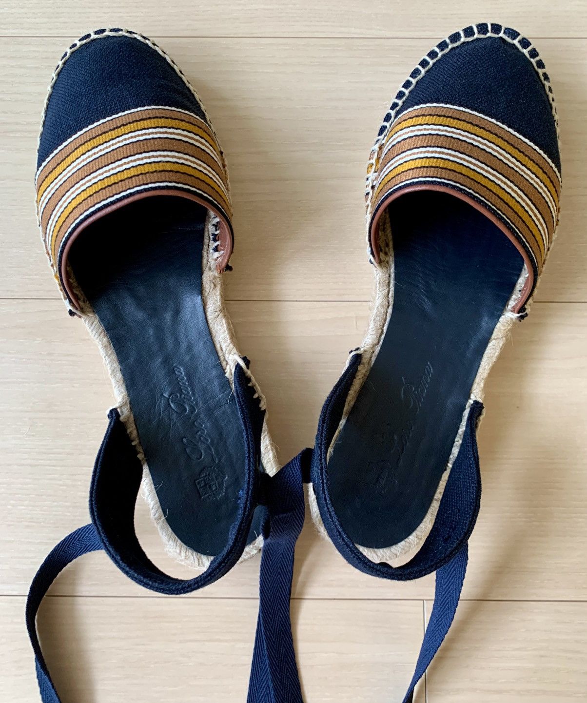 Loro Piana Loro Piana Women’s Espadrilles Navy with Stripes EU39 Size US 9 / IT 39 - 15 Thumbnail