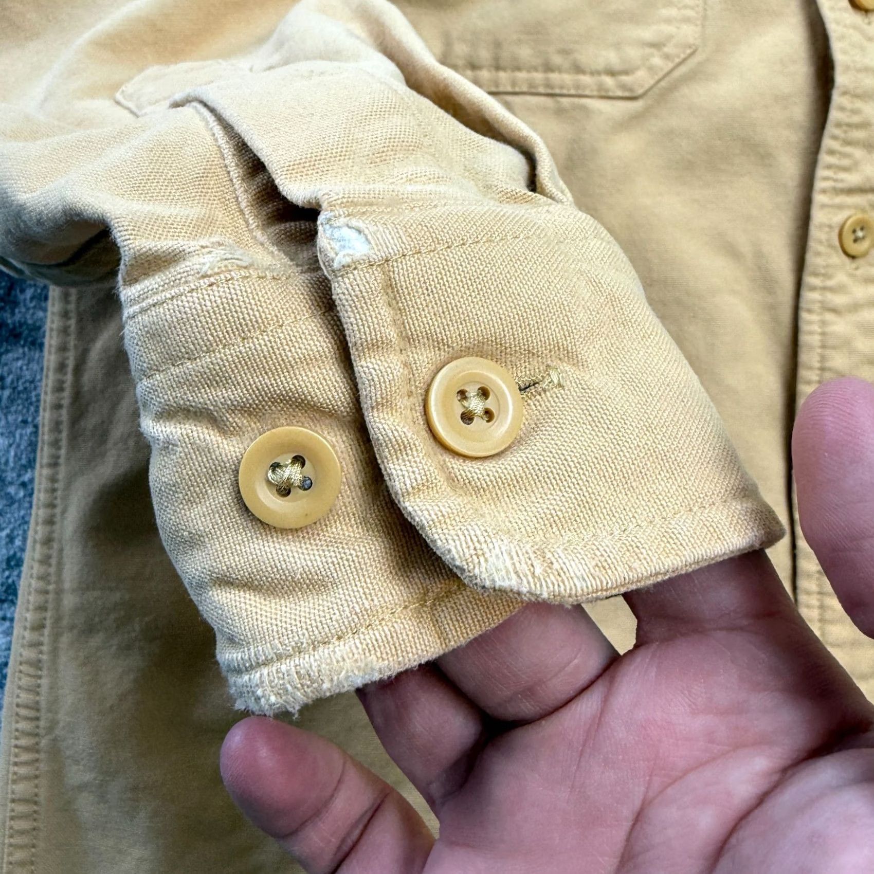 Vintage L.L.Bean Shirt Mens MT Yellow Flannel Heavyweight Cotton Button-Up Chore Workwear Casual Size US M / EU 48-50 / 2 - 4 Thumbnail