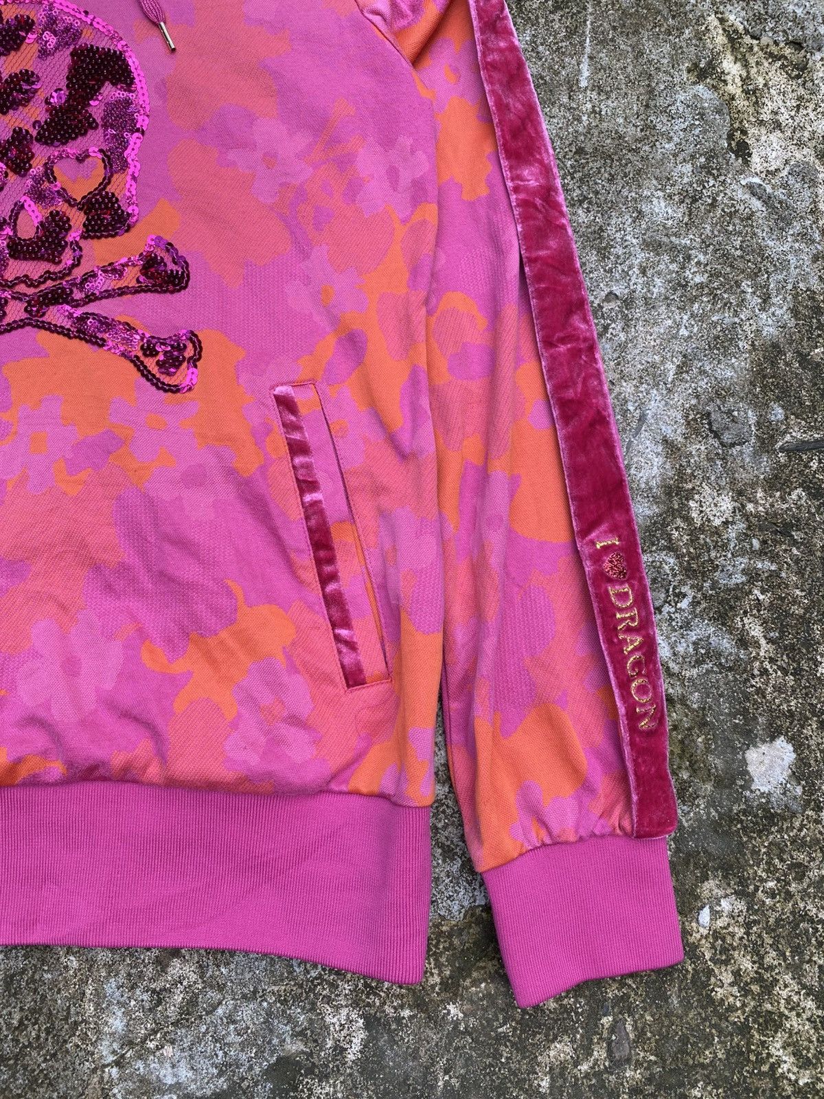If Six Was Nine JAPANESE BRAND DANCE WITH DRAGON SKULL PINK HOODIES Size ONE SIZE - 3 Thumbnail