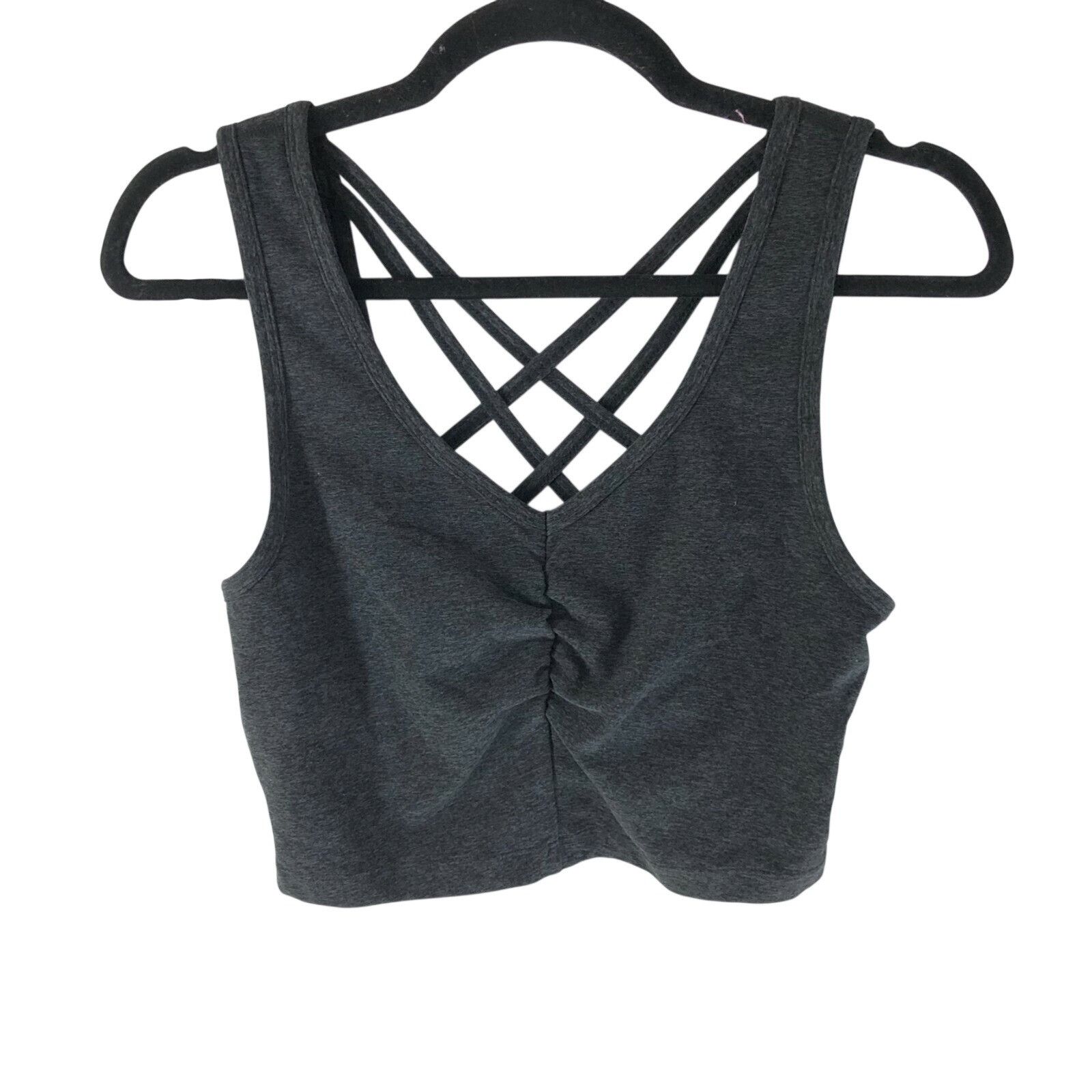 Other Zella Womens Sports Bra Strappy Ruched Gray Size S Size ONE SIZE - 1 Thumbnail