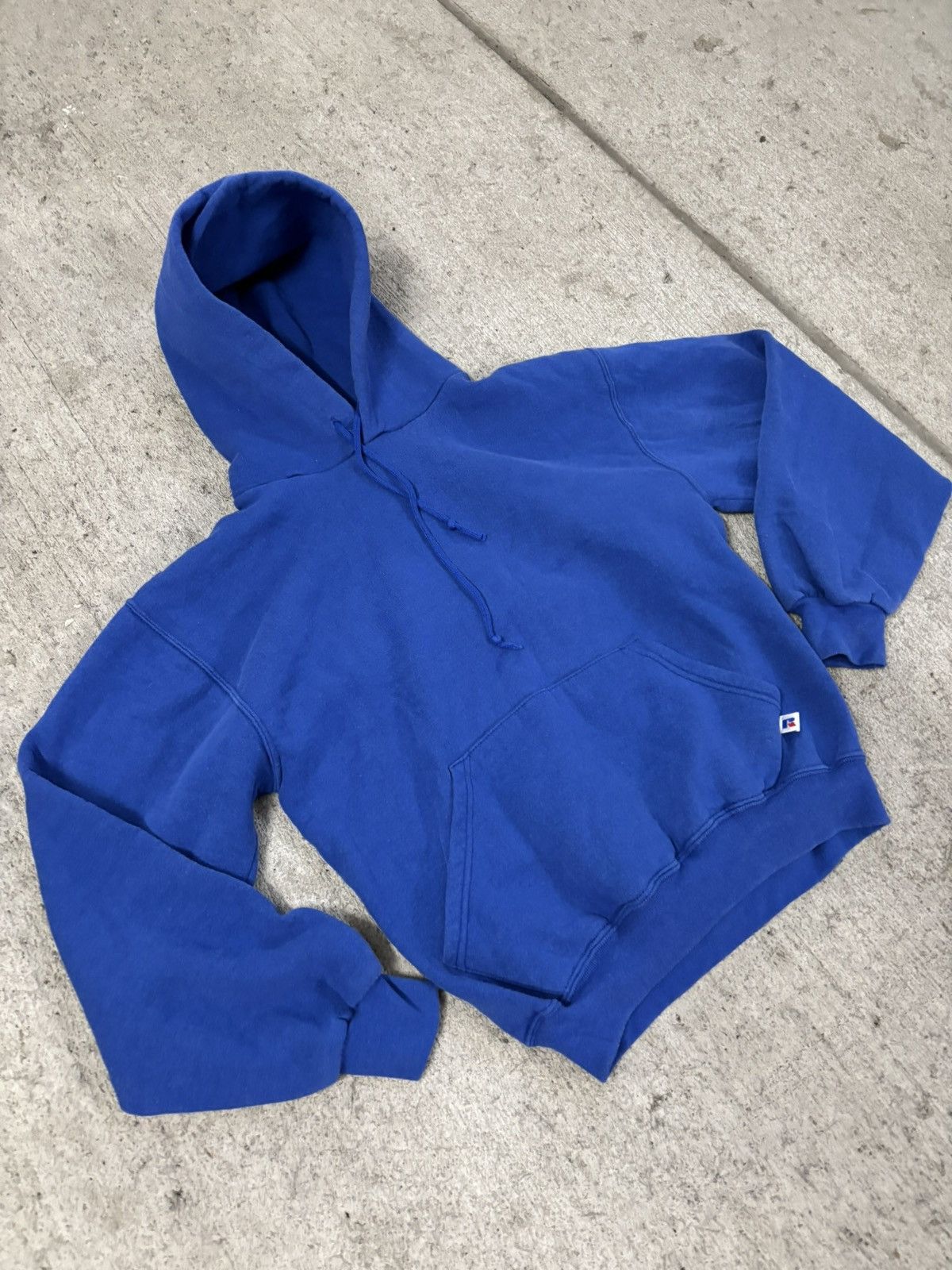 Russell Athletic × Vintage Black Zip up Blank Russell athletic crewneck sweatshirt Size US S / EU 44-46 / 1 - 2 Thumbnail