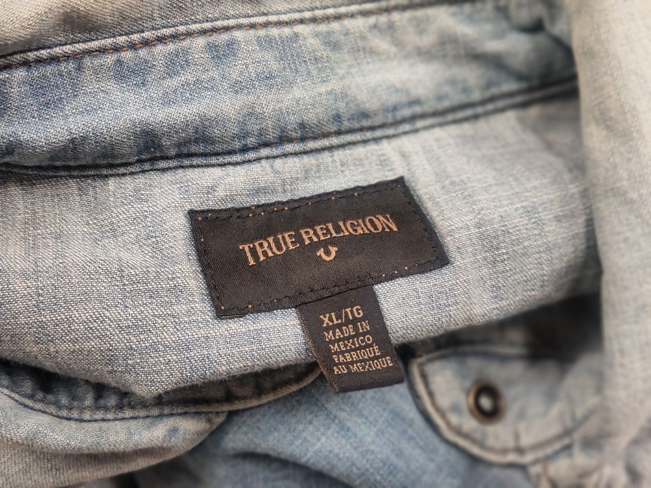 True Religion True Religion Vintage Core Jacket western denim faded shirt Size US XL / EU 56 / 4 - 13 Thumbnail