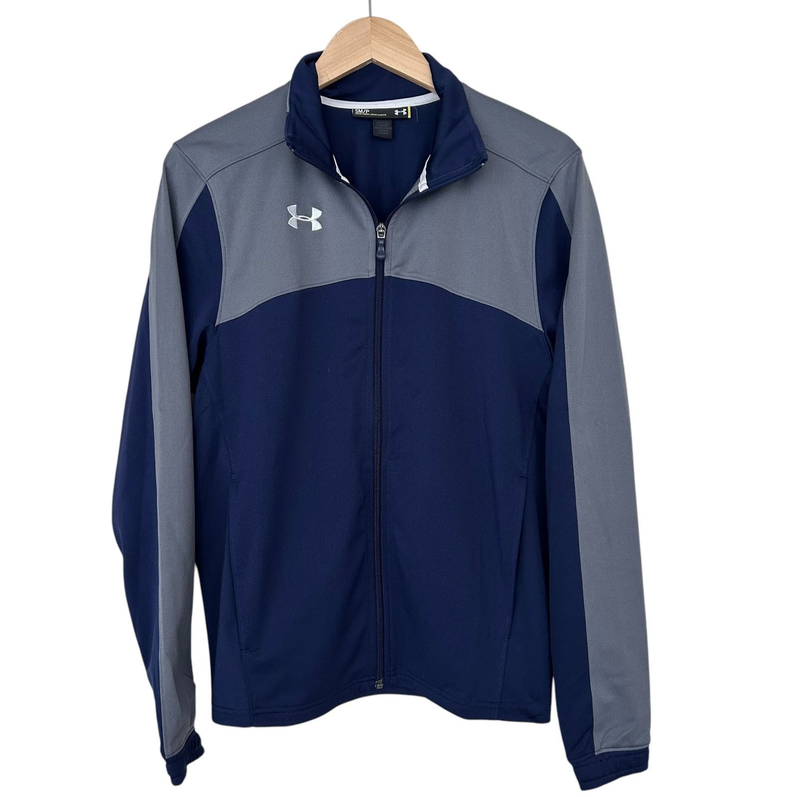 Under Armour Under Armour Navy Blue Gray Full Zip Sweatshirt Sz S Size US S / EU 44-46 / 1 - 2 Thumbnail