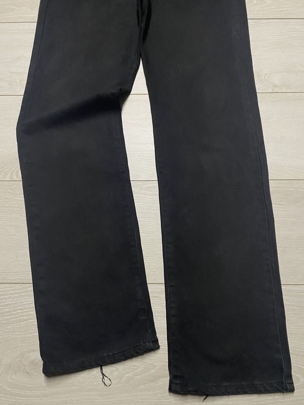 Edwin Vintage Edwin 403 W Flex Black Denim Distressed Loose Jeans Size US 31 - 5 Thumbnail