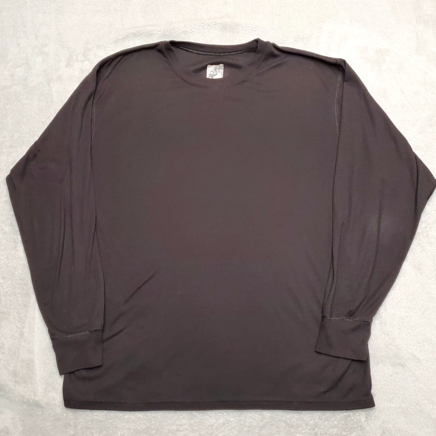 Vintage Polarmax Shirt Mens L Black 100% Polyester Long Sleeve TEE Made in USA Size US L / EU 52-54 / 3 - 2 Thumbnail