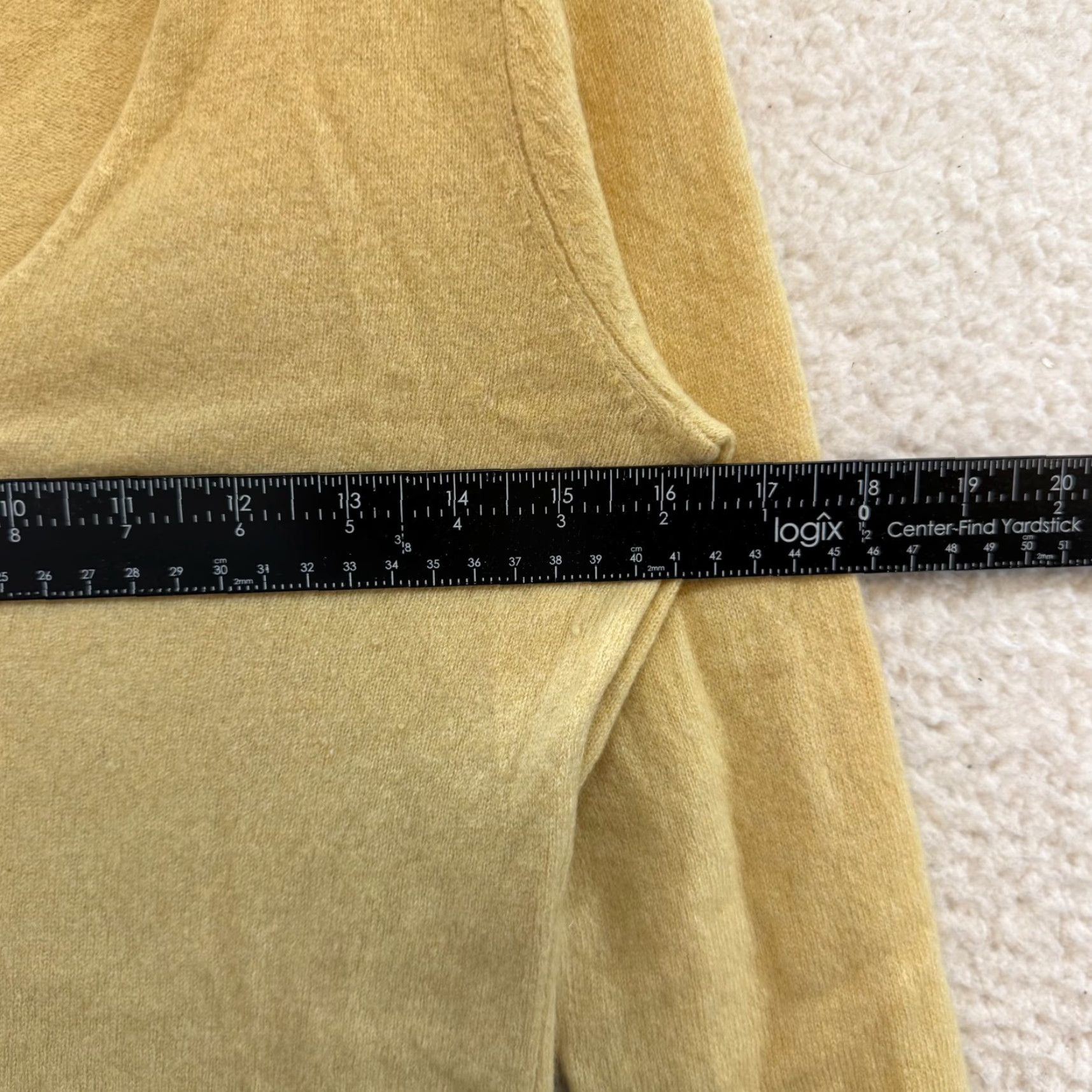 Vintage VINTAGE Peck & Peck Cashmere Sweater Top Yellow 2 Ply V-Neck Women's M/S Small Medium Regular 100% Cashmere Size S / US 4 / IT 40 - 4 Thumbnail