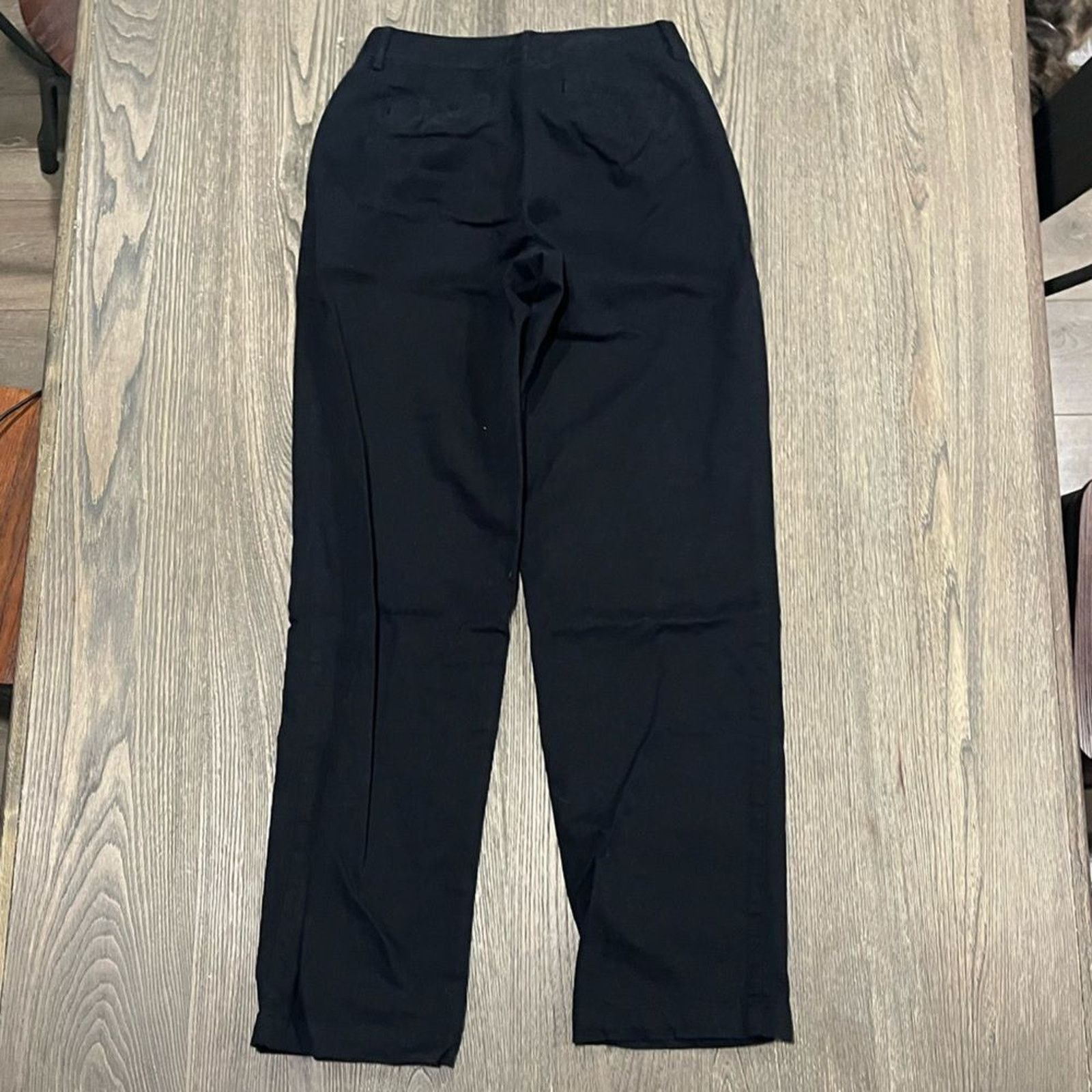 Vintage Talbots Womens Black High Waisted Stretch Straight Leg Pant4 Size 27" / US 4 / IT 40 - 5 Thumbnail