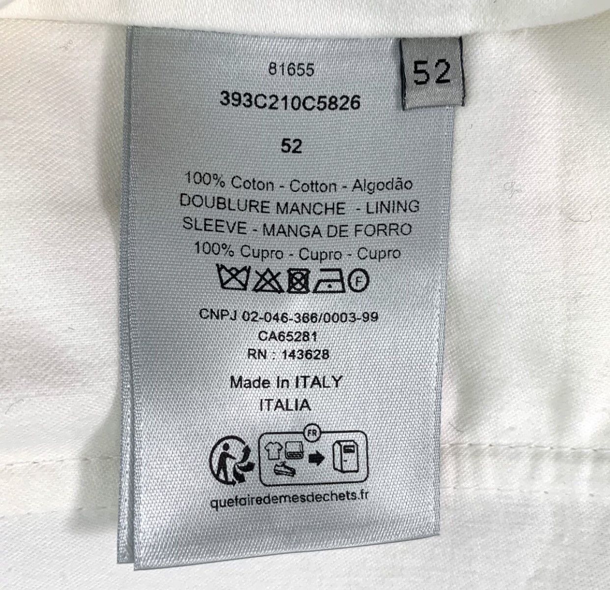Dior Dior x Denim Tears collaboration white breasted suit jacket Size 52S - 8 Thumbnail