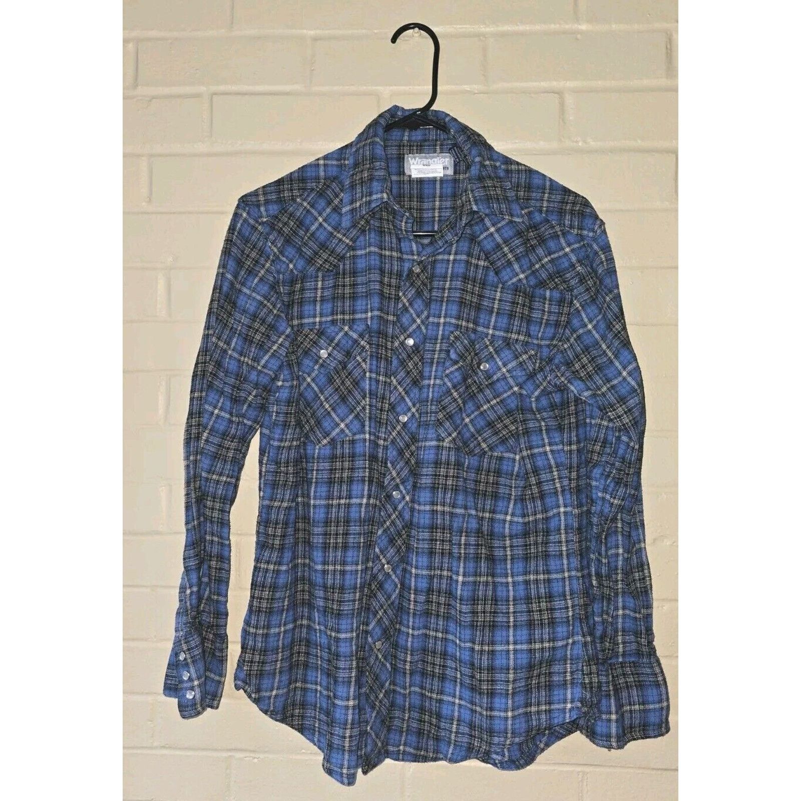 Wrangler Vintage Wrangler Pearl Snap Button Western LS Flannel Mens M Size US M / EU 48-50 / 2 - 1 Thumbnail