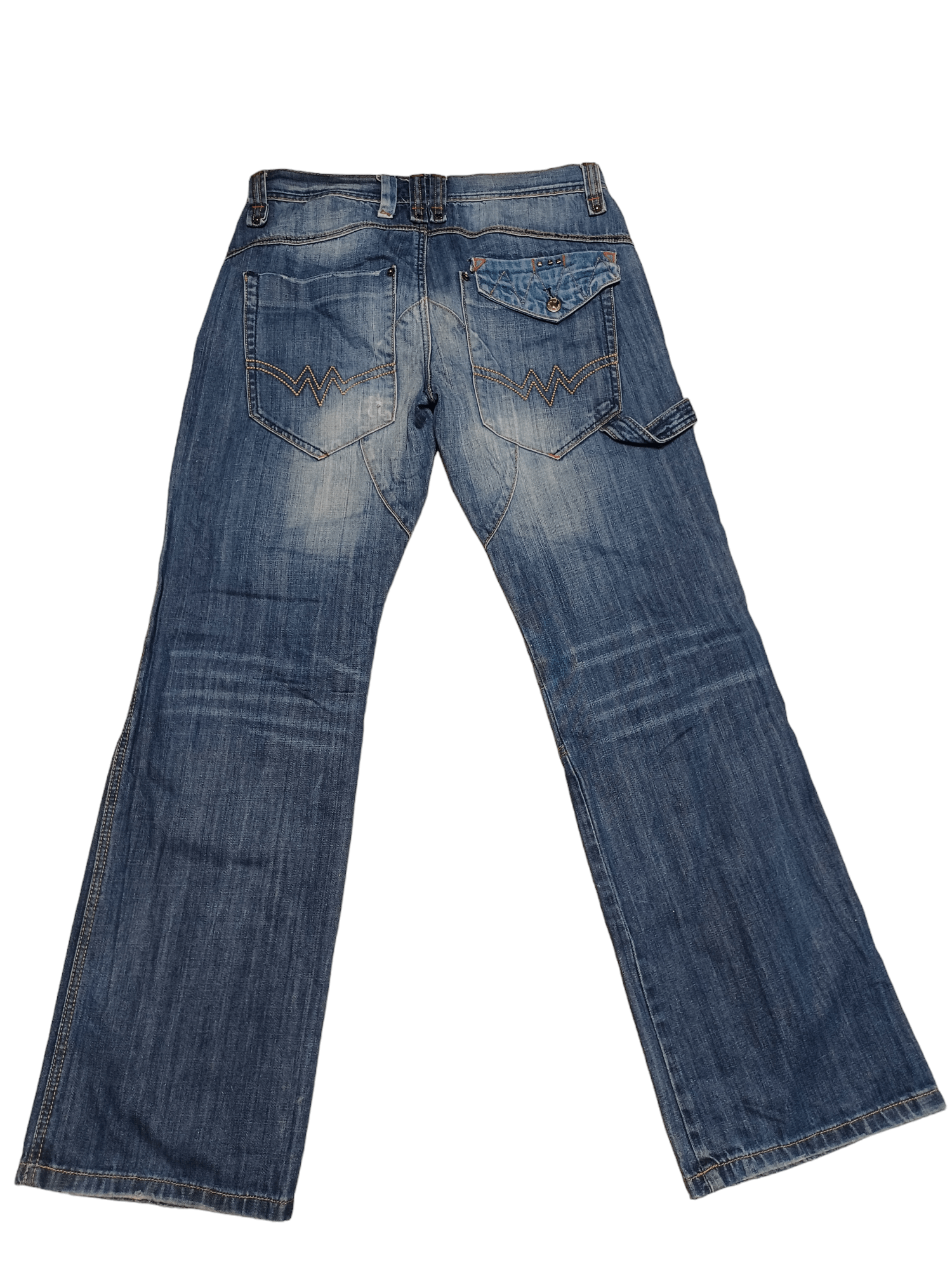 Japanese Brand BLUE RAGS FANTASTIC DOUBLE KNEE BAGGY RELAXED JAPANESE JEANS Size US 32 / EU 48 - 3 Thumbnail