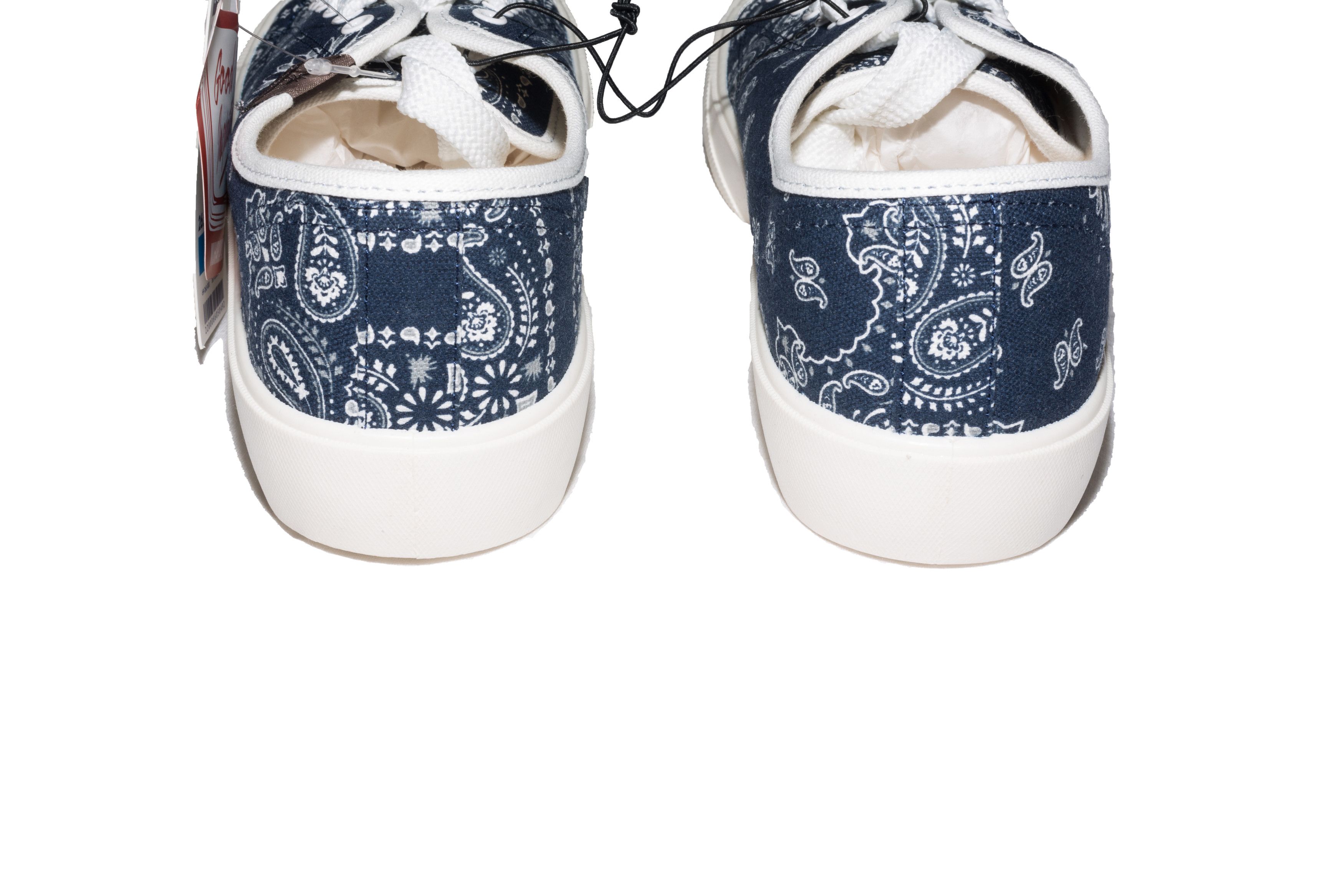 Maison MIHARA YASUHIRO Navy Paisley Lace Up Court Shoes Size US 8.5 / EU 41-42 - 4 Thumbnail