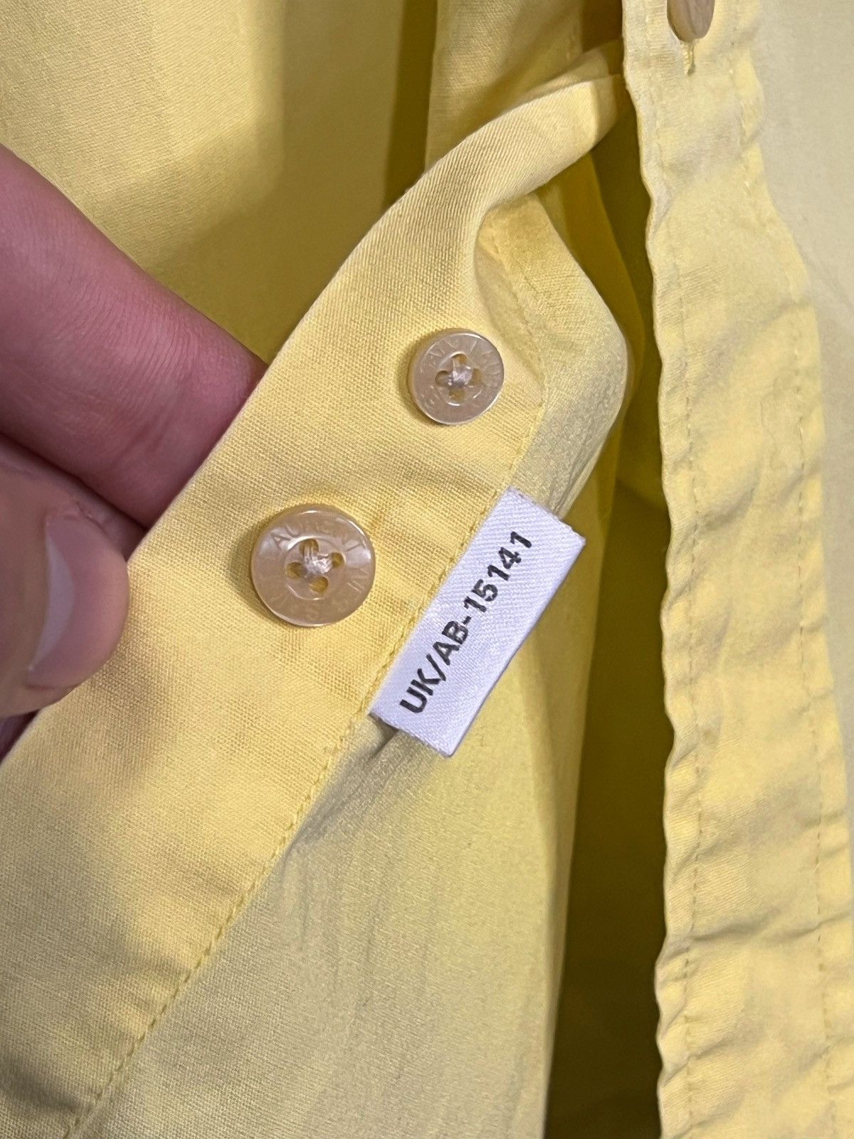 Vintage × Yves Saint Laurent Vintage Yves Saint Laurent Yellow Men's Shirt Button Up YSL Size US M / EU 48-50 / 2 - 4 Thumbnail