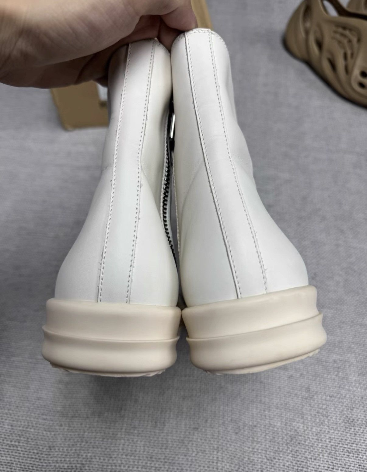 Rick Owens Rick Owens RO Main Line Milk White Leather Mega Converse K37 Size US 6.5 / IT 36.5 - 5 Thumbnail