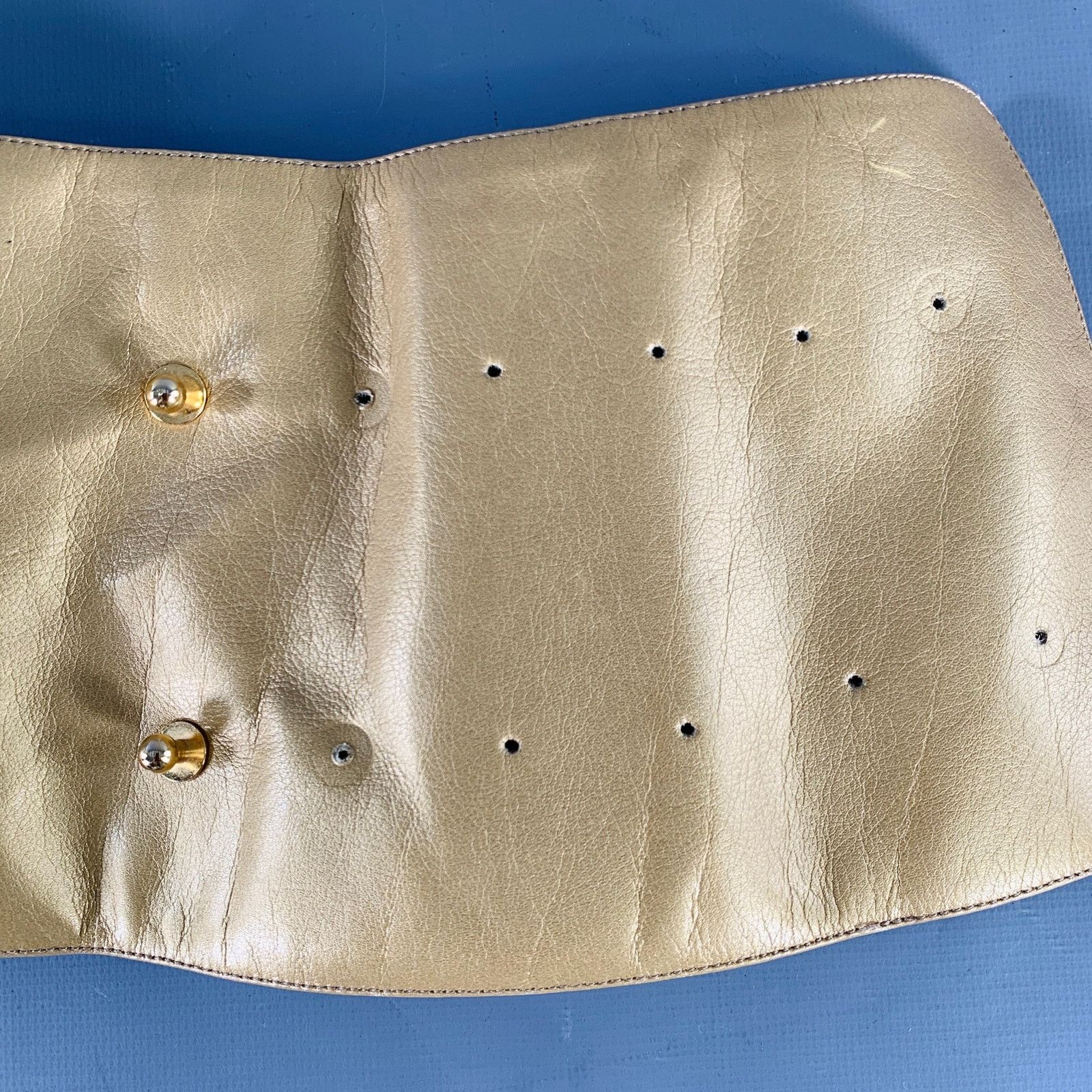 Charles Jourdan CHARLES JOURDAN Gold Silver Two Tone Leather Wide Belt Size ONE SIZE - 6 Thumbnail