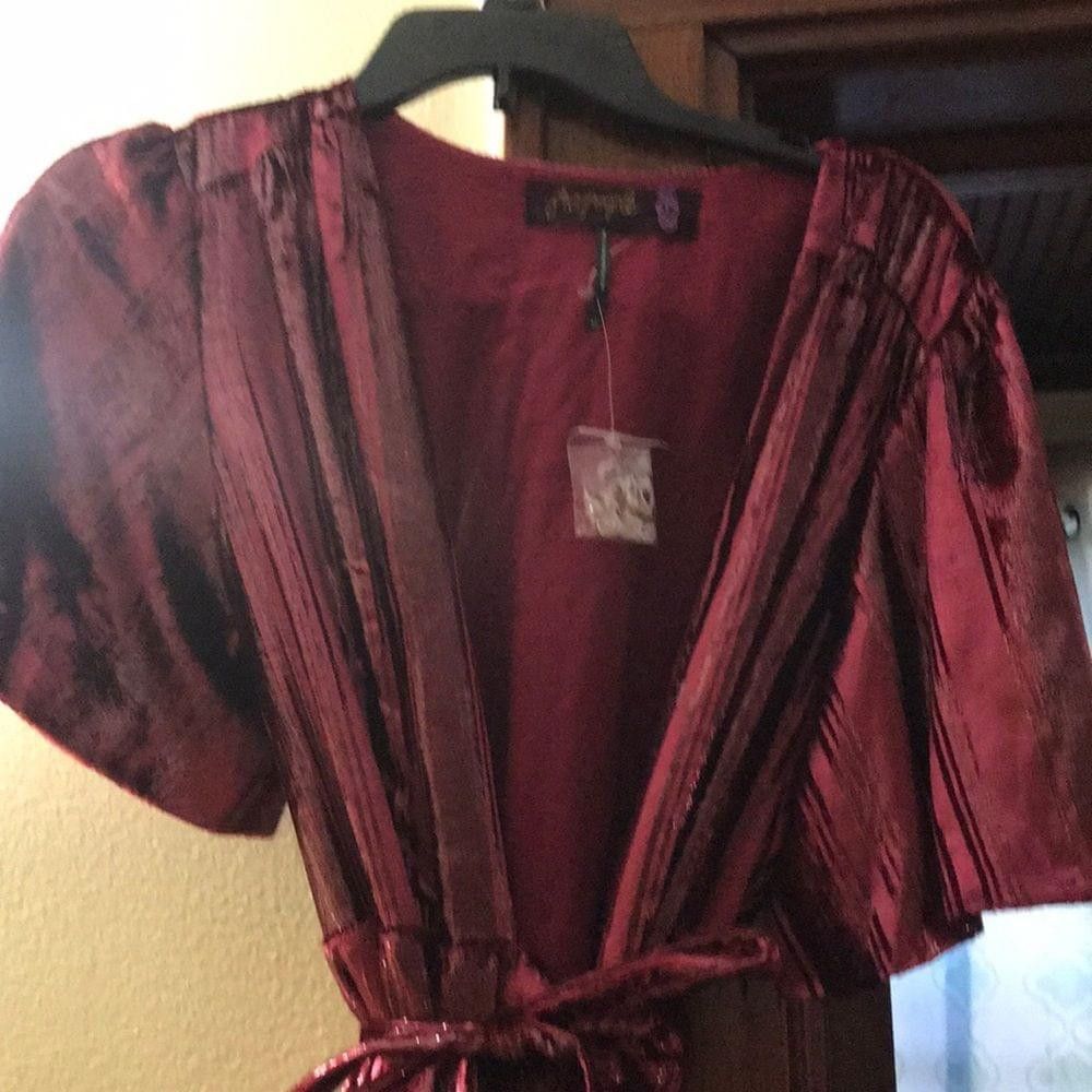 Free People Kara Velvet Wrap Metálica Striped 👗