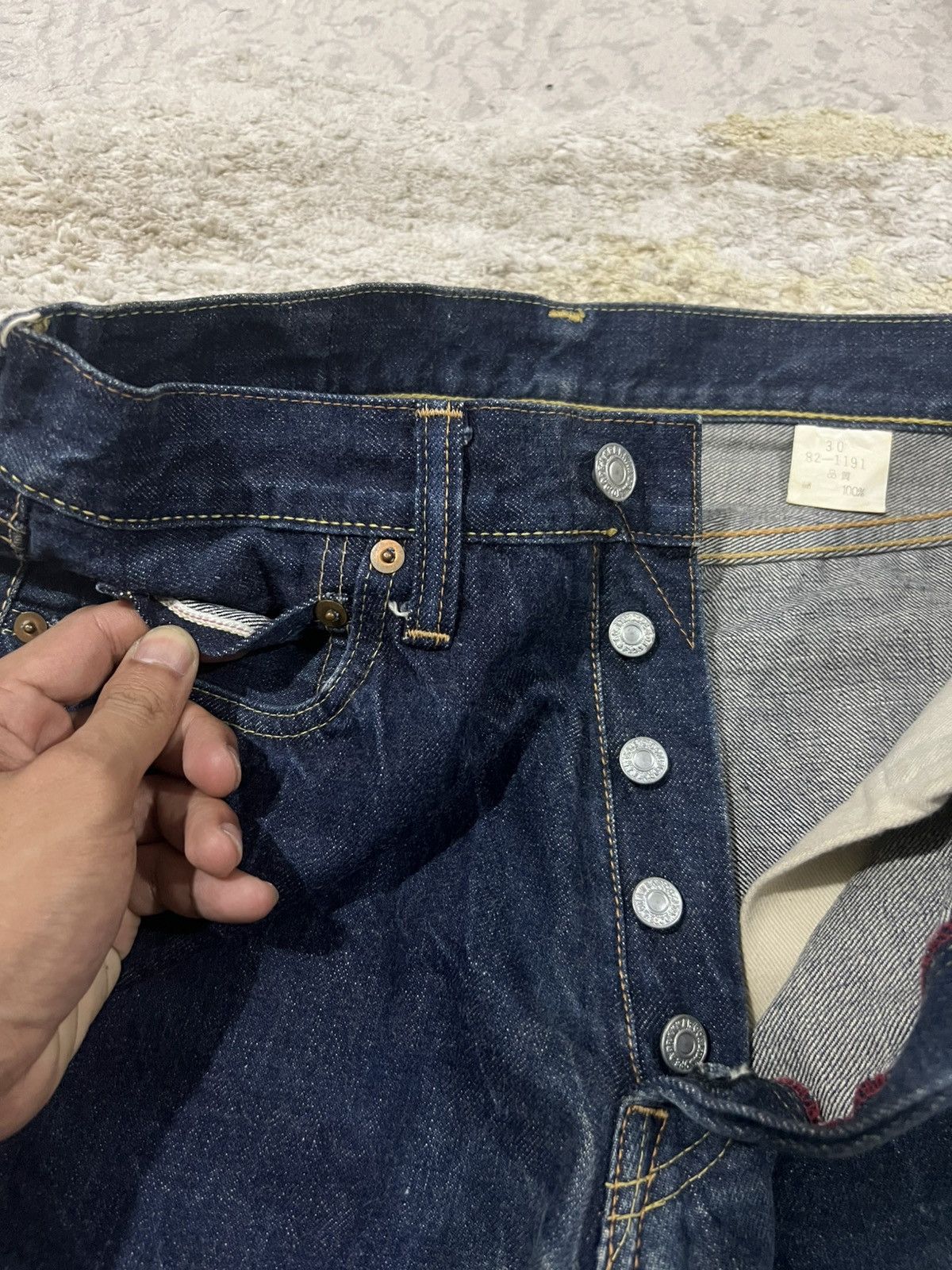 Oni Vintage Dope & Drakar Japan 14oz Indigo Selvaged Denim 501 Size US 28 / EU 44 - 8 Thumbnail