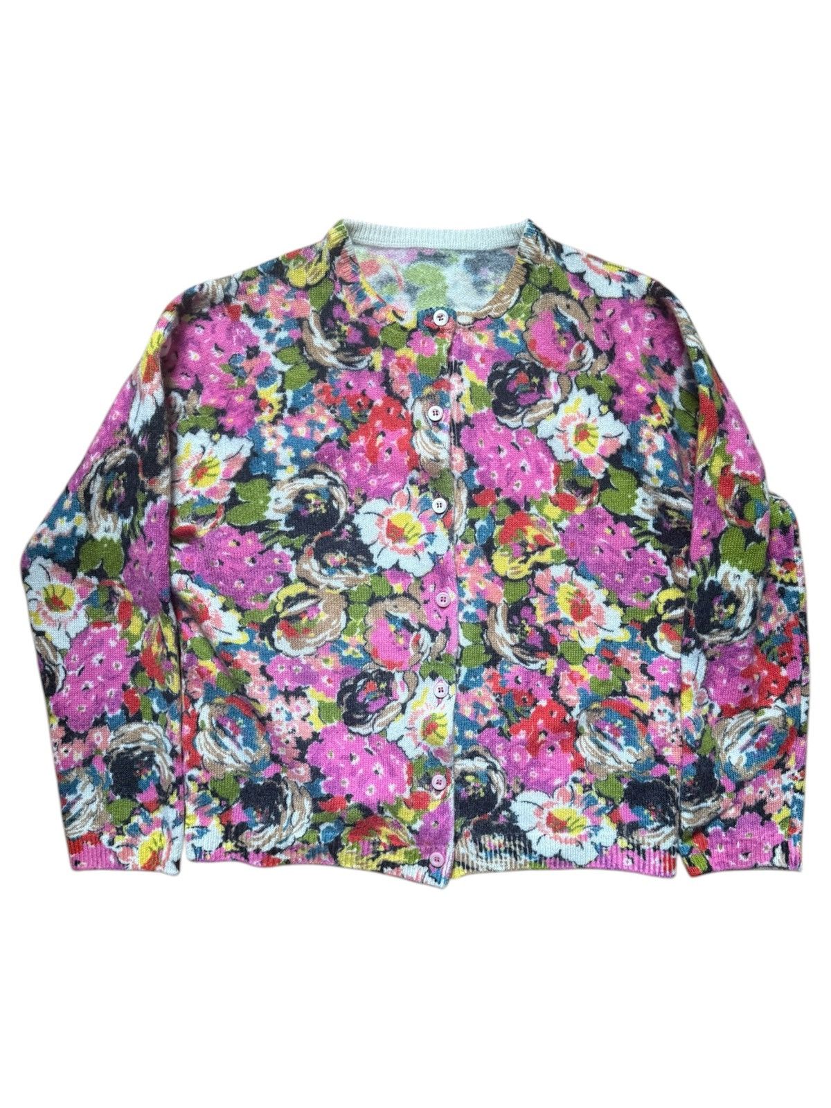 Prada F/W19 Multicolor Floral Knit Cardigan Size S / US 4 / IT 40 - 1 Thumbnail