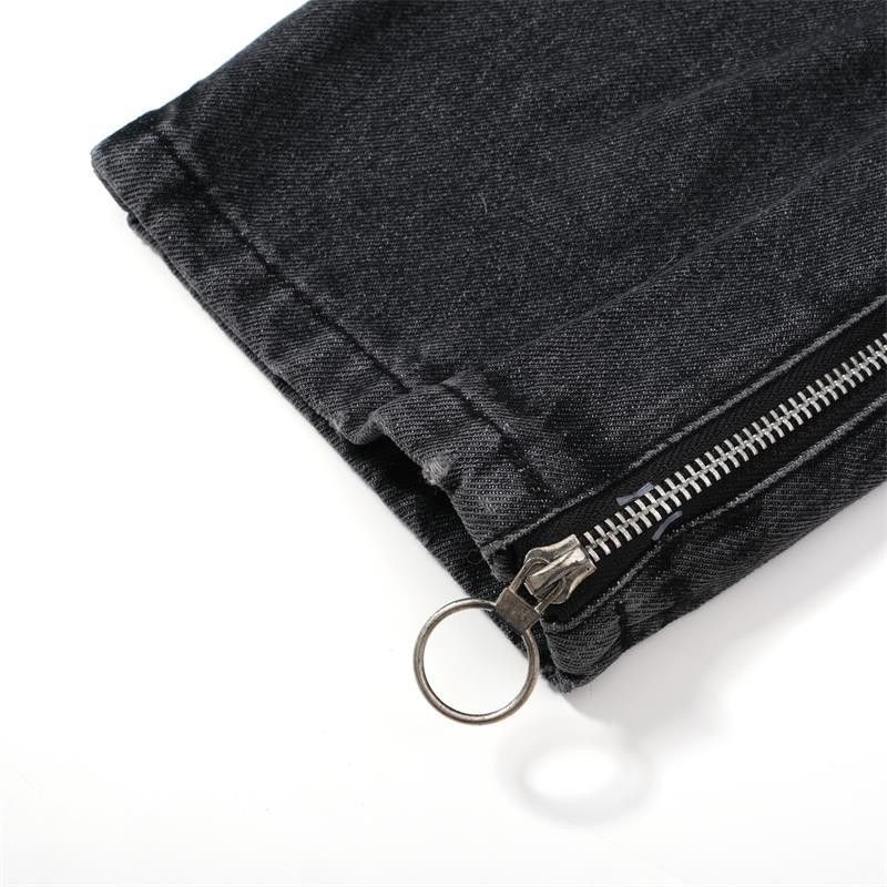 Japanese Brand × Jean Hip Hop Wide Leg Double Zip Jeans Size US 29 - 6 Thumbnail