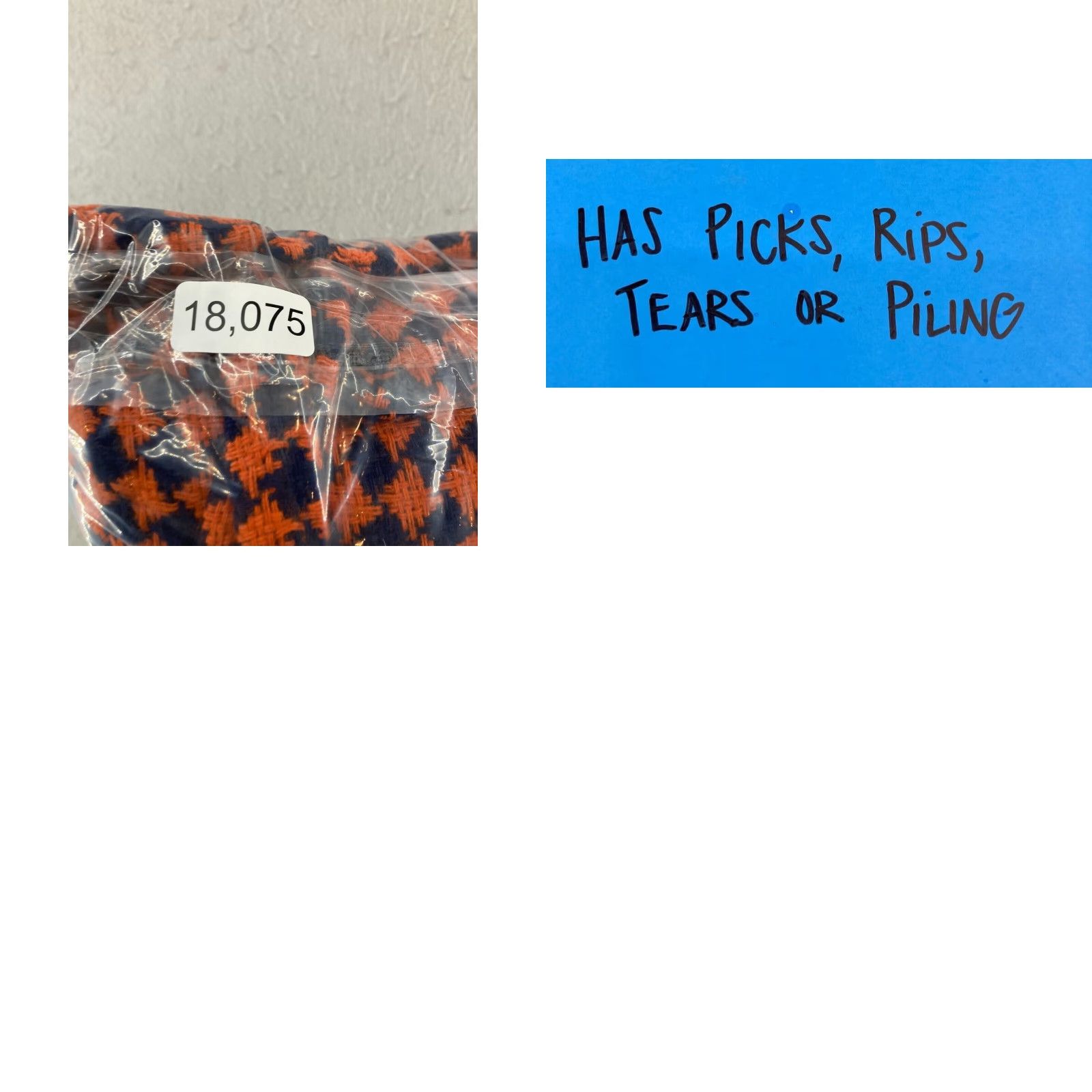 Vintage 60s Jacket Wool Knit Orange and Black Houndstooth Womens Medium Size M / US 6-8 / IT 42-44 - 8 Thumbnail