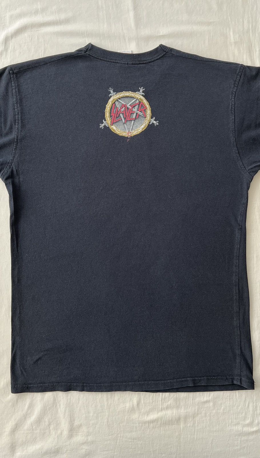 Band Tees Vintage 2003 Slayer Eagle Metal Band Black T-shirt Size US L / EU 52-54 / 3 - 13 Thumbnail