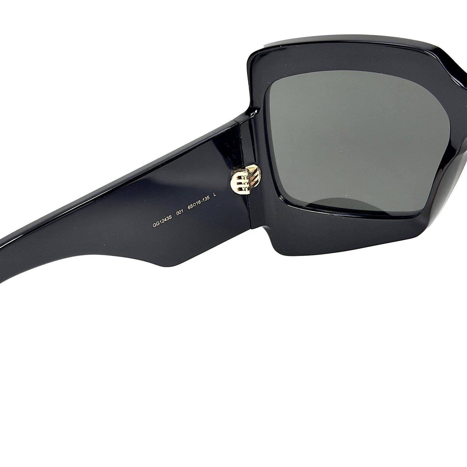 Gucci GUCCI GG1243S AUTHENTIC Black Oversized Geometric 1243 001 Size ONE SIZE - 8 Thumbnail