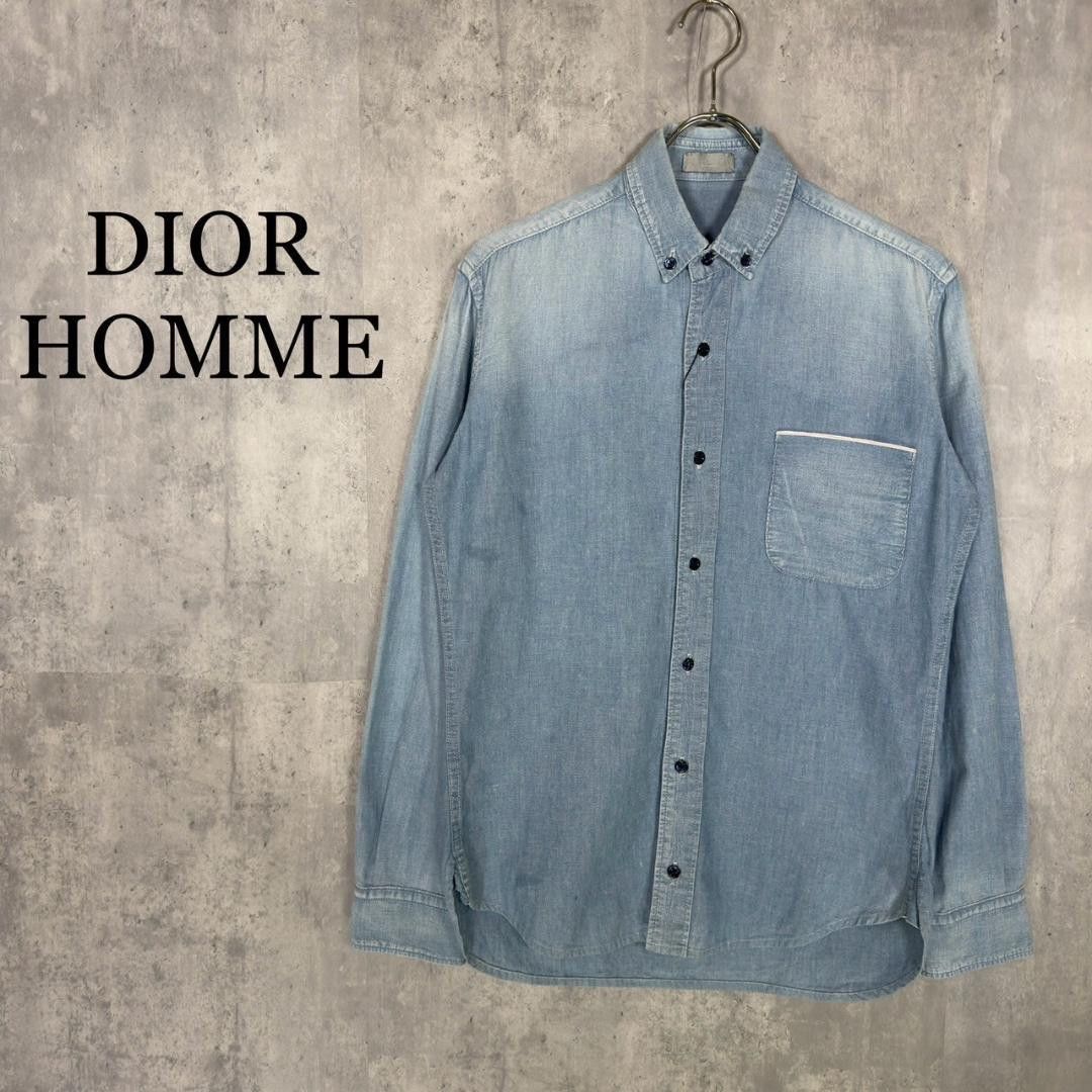 Dior DIOR HOMME Indigo Blue Denim Button-Down Shirt | Grailed