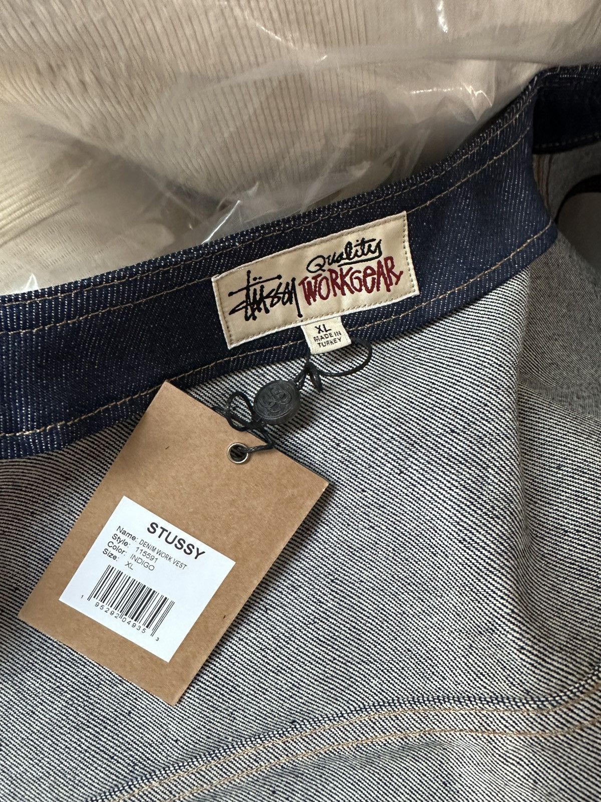 Stussy Stussy Denim Work Vest Size US XL / EU 56 / 4 - 5 Thumbnail
