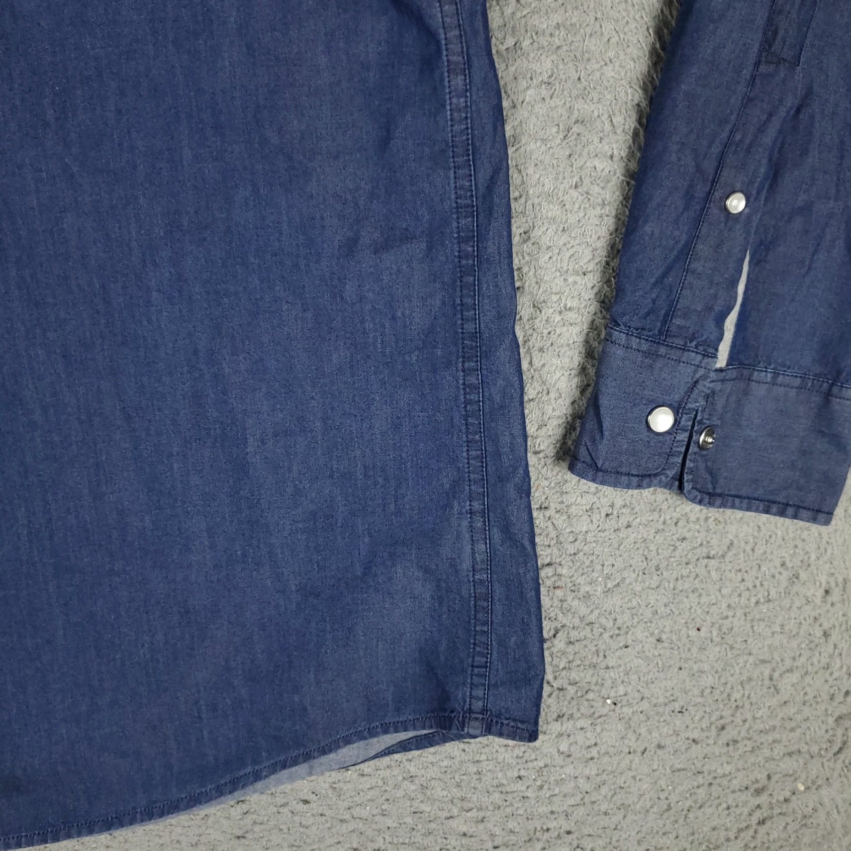 johnnie-O Johnnie-O Shirt Men's XL Blue Button-Up Long Sleeve Solid Cotton Blend Mens Size US XL / EU 56 / 4 - 4 Thumbnail