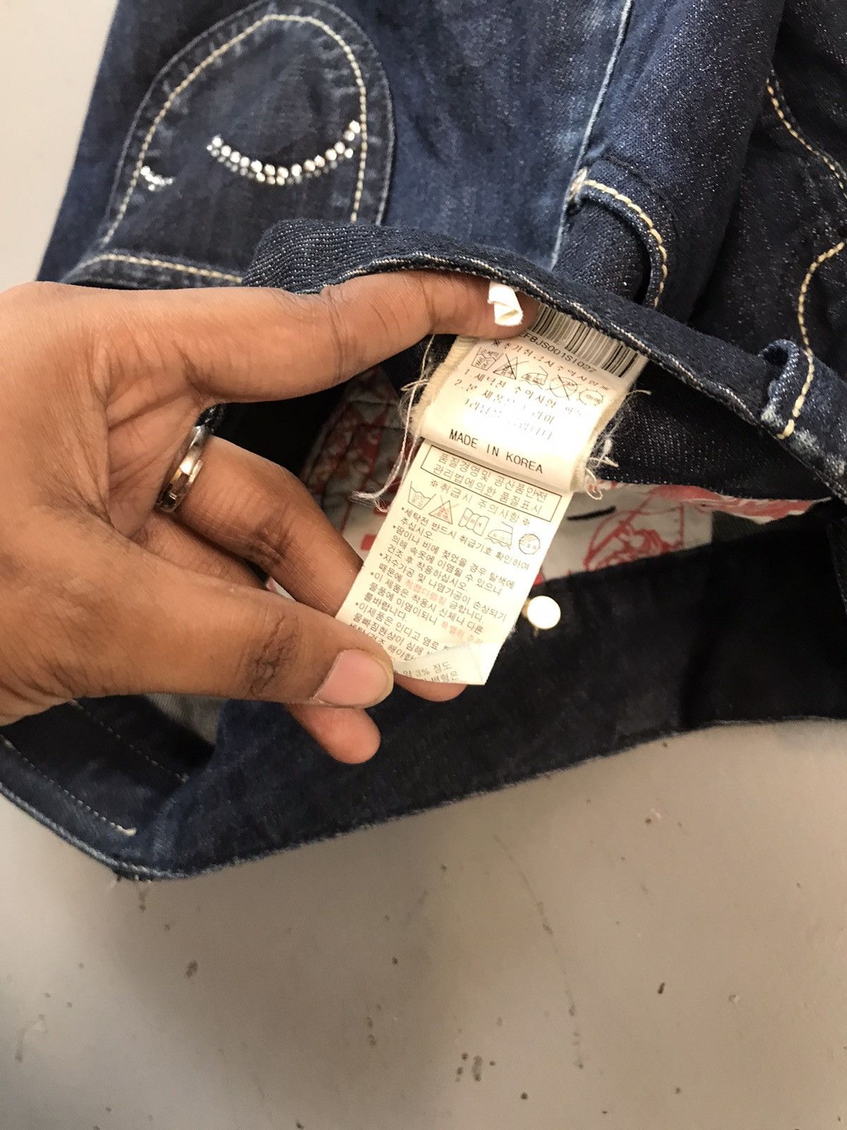 Japanese Brand × Vintage Vintage Evisu inspired seagull stone embroidered miniskirt Size 30" / US 8 / IT 44 - 8 Thumbnail