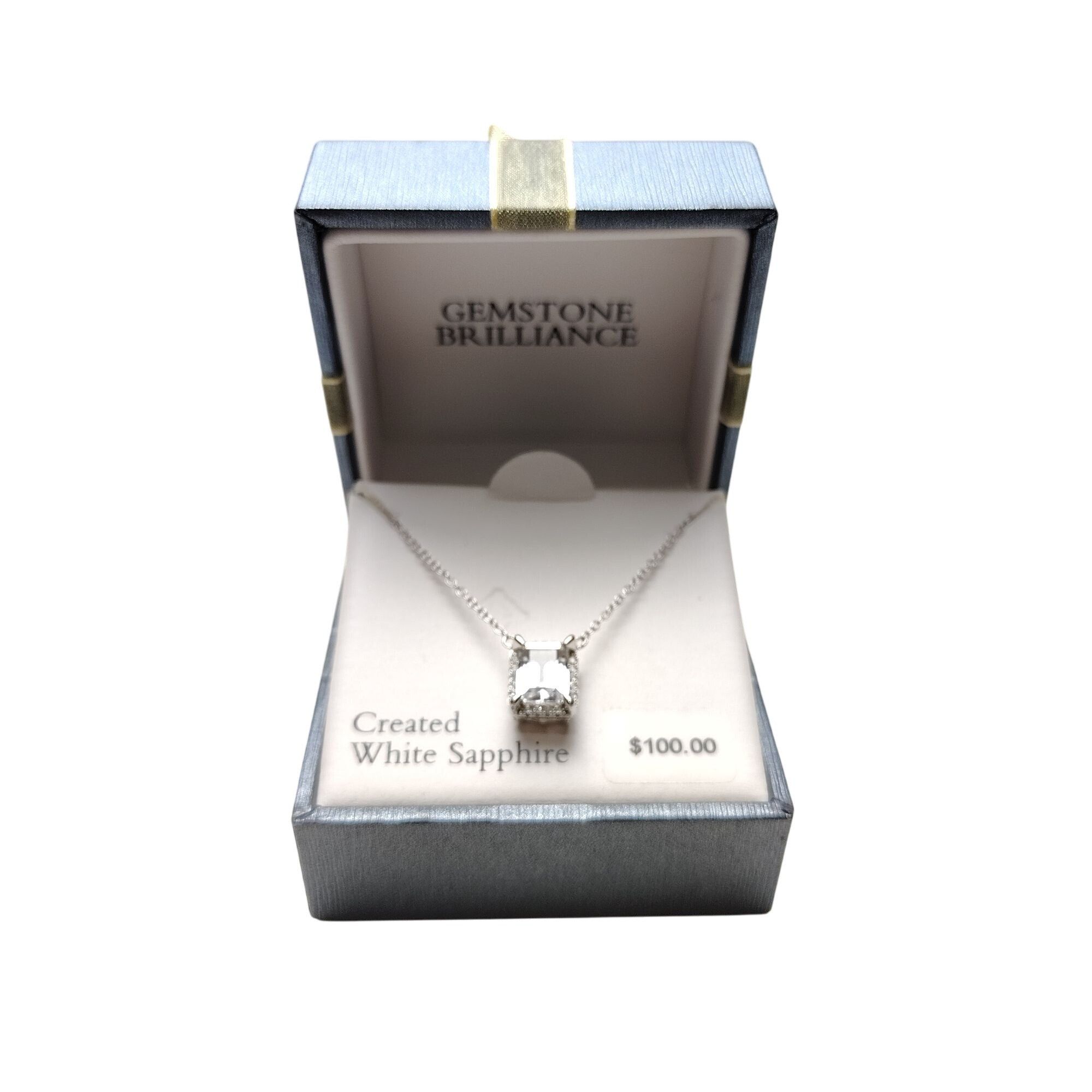 Other Gemstone Brilliance Created White Sapphire Sterling Silver P Size ONE SIZE - 3 Thumbnail