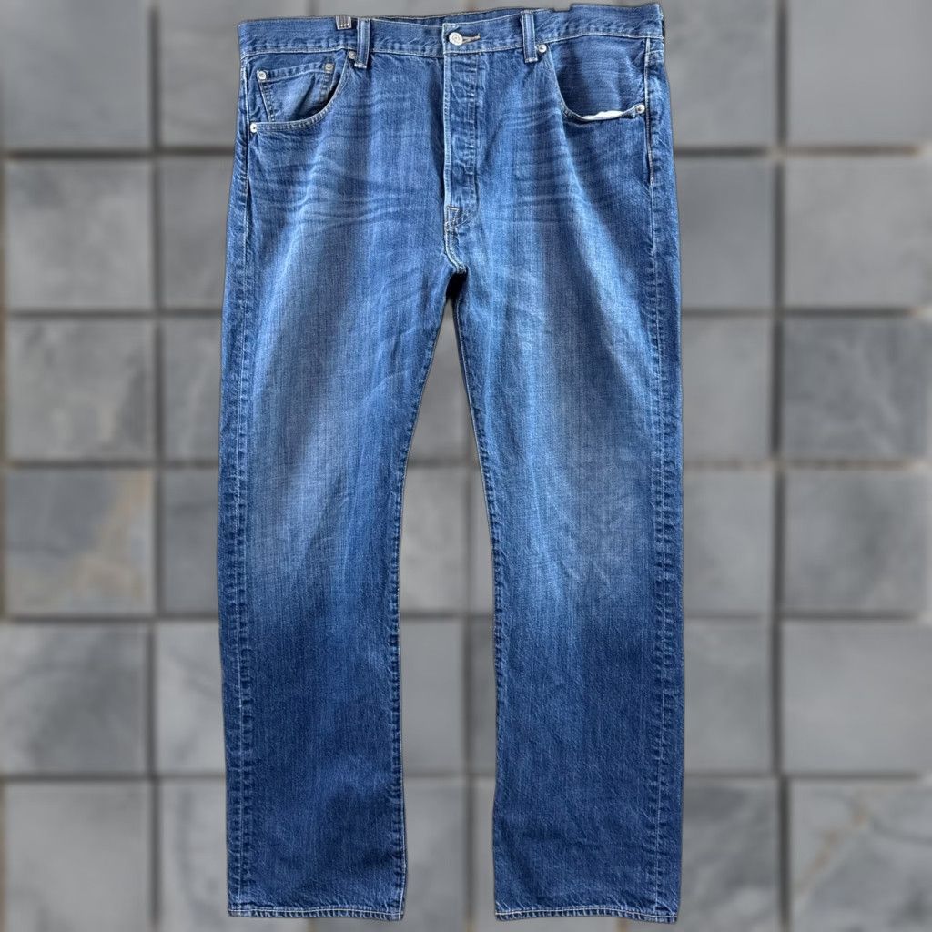 Levi's Levis 501 Jeans Mens 40x32 Blue Denim Pants Button Fly Straight Faded Work Chore Size US 40 / EU 56 - 1 Thumbnail