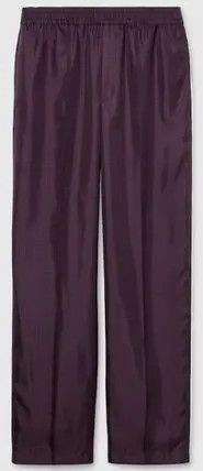 Gucci o1loc1c0226 817656 Printed Panama Silk Trouser in Purple Size US 28 / EU 44 - 2 Thumbnail