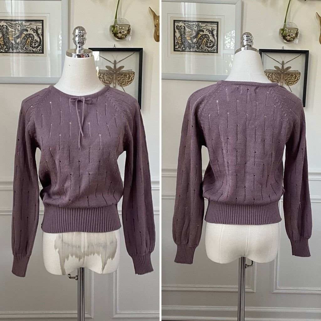 Vintage Vintage 70s Foxmoor Mauve Purple Sweater XS Size XS / US 0-2 / IT 36-38 - 1 Thumbnail