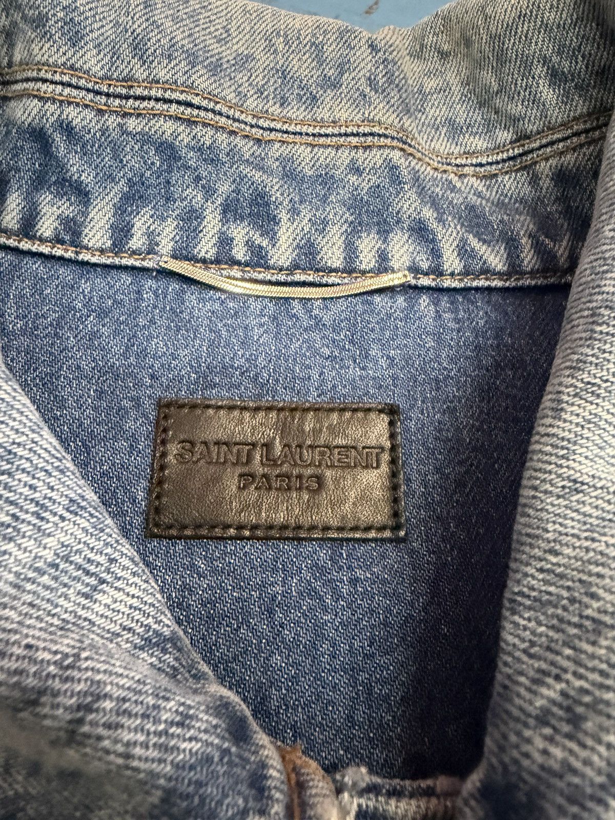 Saint Laurent Paris SAINT LAURENT 16” DENIM JACKET Size US XXL / EU 58 / 5 - 4 Thumbnail