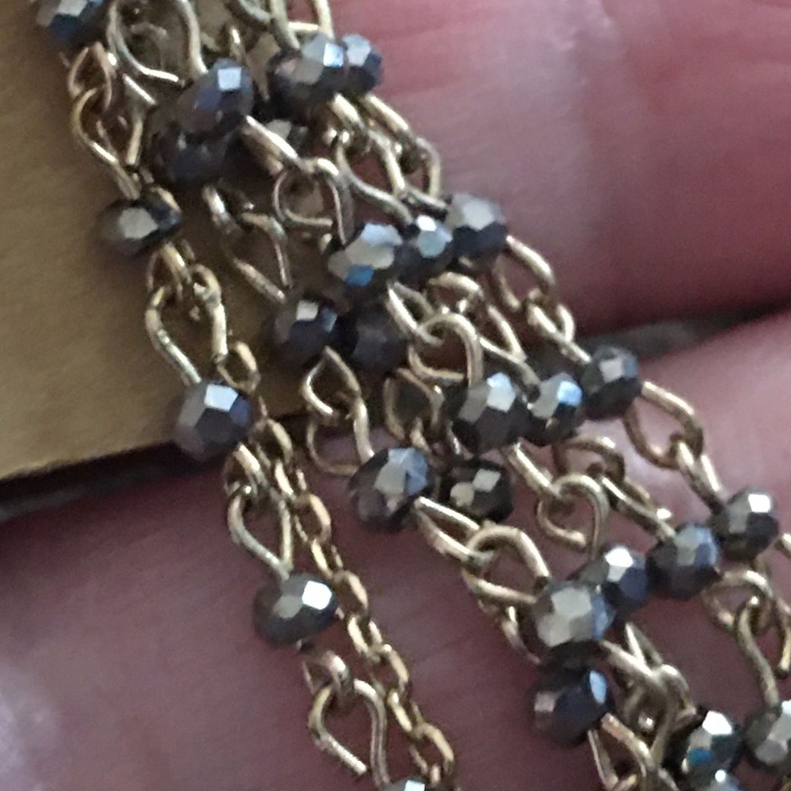 Vintage Vintage faceted crystal chain fringe earrings Size ONE SIZE - 3 Thumbnail